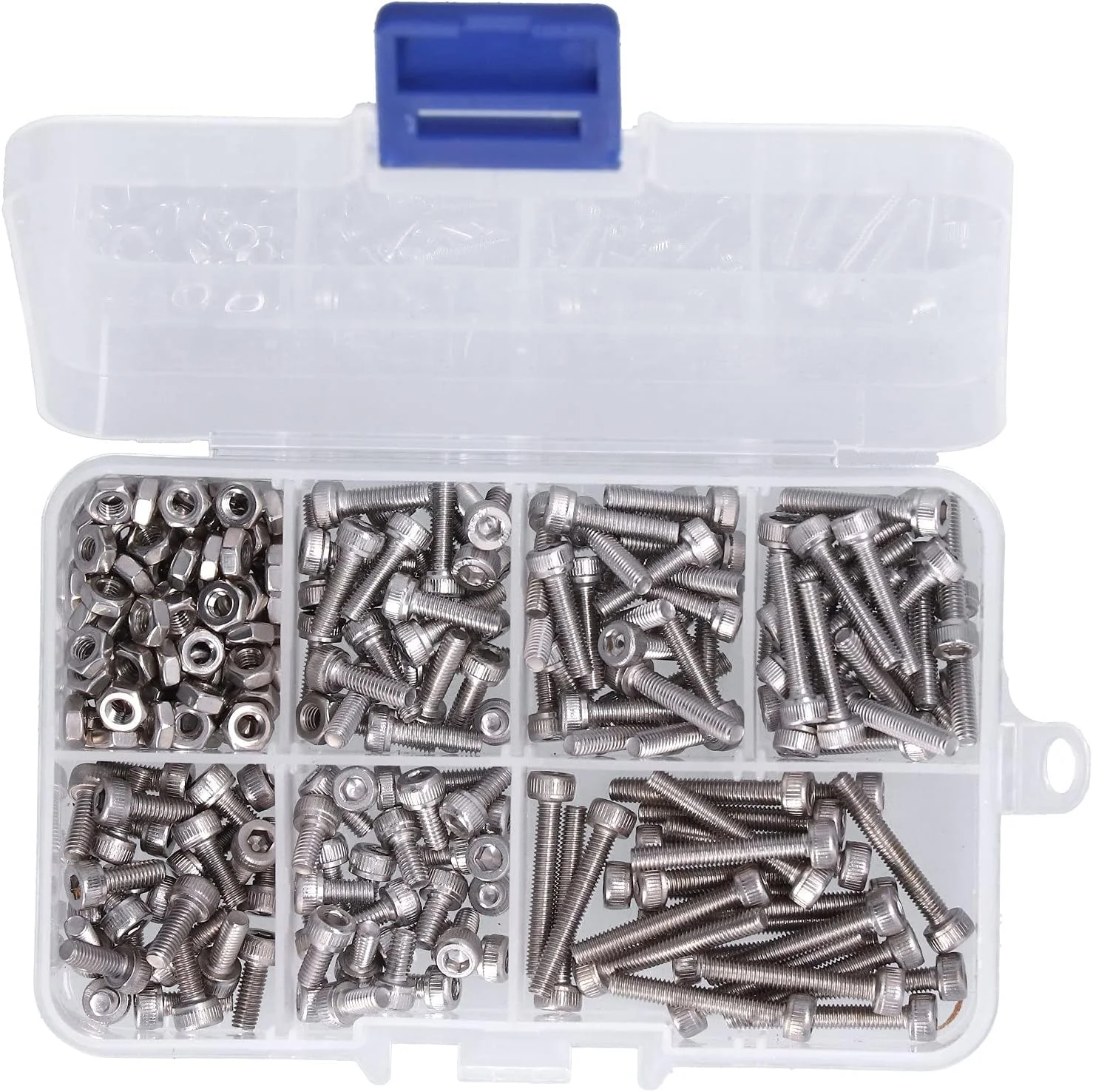 مجموعه پیچ و مهره، کیت مجموعه پیچ و مهره، مجموعه سخت افزاری بست فلزی سر شش گوش استیل ضد زنگ 304 M3 مجموعه پیچ و مهره، کیت مجموعه پیچ و مهره، مجموعه سخت افزاری بست فلزی سر شش گوش استیل ضد زنگ 304 M3