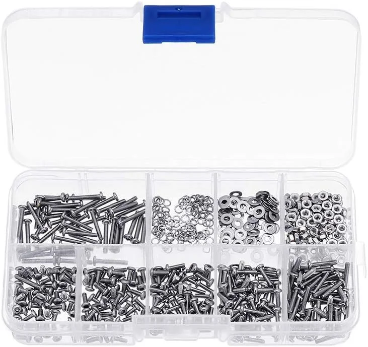 مجموعه پیچ و مهره سوکت شش گوش GDJmnbv، 600 عدد، فولاد ضد زنگ 304، مجموعه مهره و پیچ M2، کیت متنوع سر فنجانی، بست سخت افزاری مجموعه پیچ و مهره سوکت شش گوش GDJmnbv، 600 عدد، فولاد ضد زنگ 304، مجموعه مهره و پیچ M2، کیت متنوع سر فنجانی، بست سخت افزاری