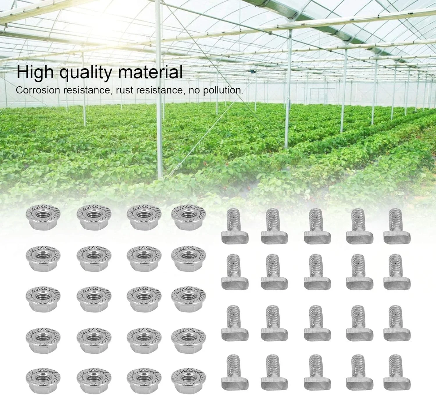 کیت سخت افزاری نصب تلویزیون Diydeg، پیچ و مهره های استیل ضد زنگ 304 M6، استفاده آسان برای لوازم سخت افزاری گلخانه کیت سخت افزاری نصب تلویزیون Diydeg، پیچ و مهره های استیل ضد زنگ 304 M6، استفاده آسان برای لوازم سخت افزاری گلخانه
