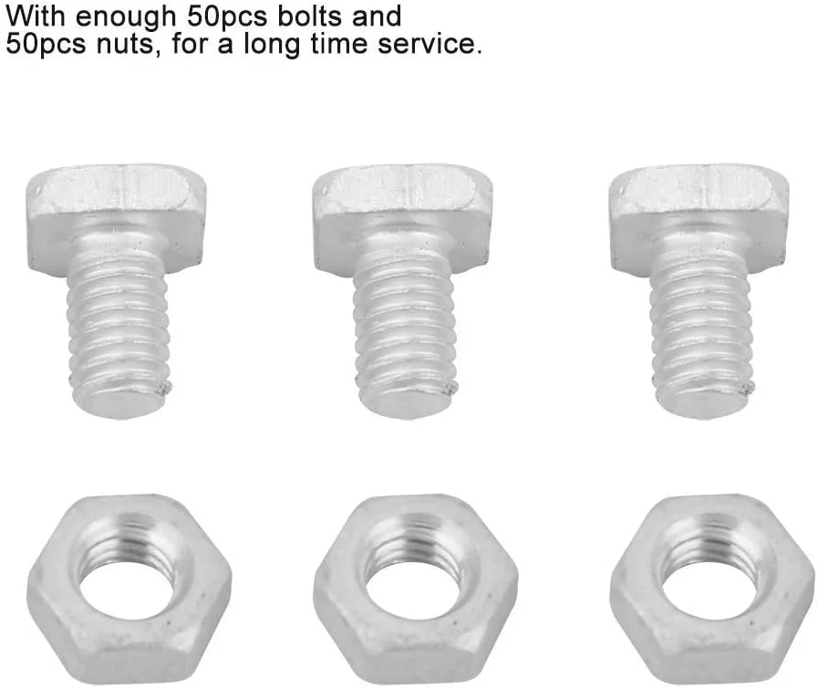 مهره و پیچ آلومینیومی، 50 ست مهره و پیچ گلخانه ای، سخت افزار جایگزین گلخانه ها برای ابزار گلخانه ها، نگهداری گلخانه ها مهره و پیچ آلومینیومی، 50 ست مهره و پیچ گلخانه ای، سخت افزار جایگزین گلخانه ها برای ابزار گلخانه ها، نگهداری گلخانه ها