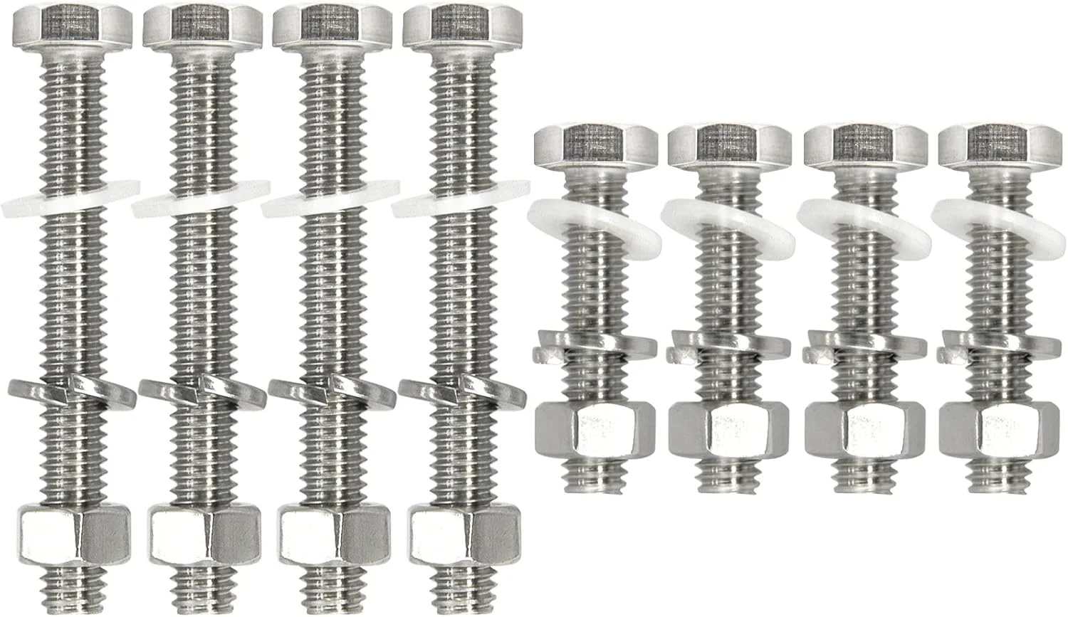 مجموعه 8 عددی اتصال دهنده پست KOPKIO از جنس استنلس استیل 304، سخت افزار نصب تابلو، پیچ و مهره های نصب تابلو، سخت افزار نصب تابلو برای پست کانال U