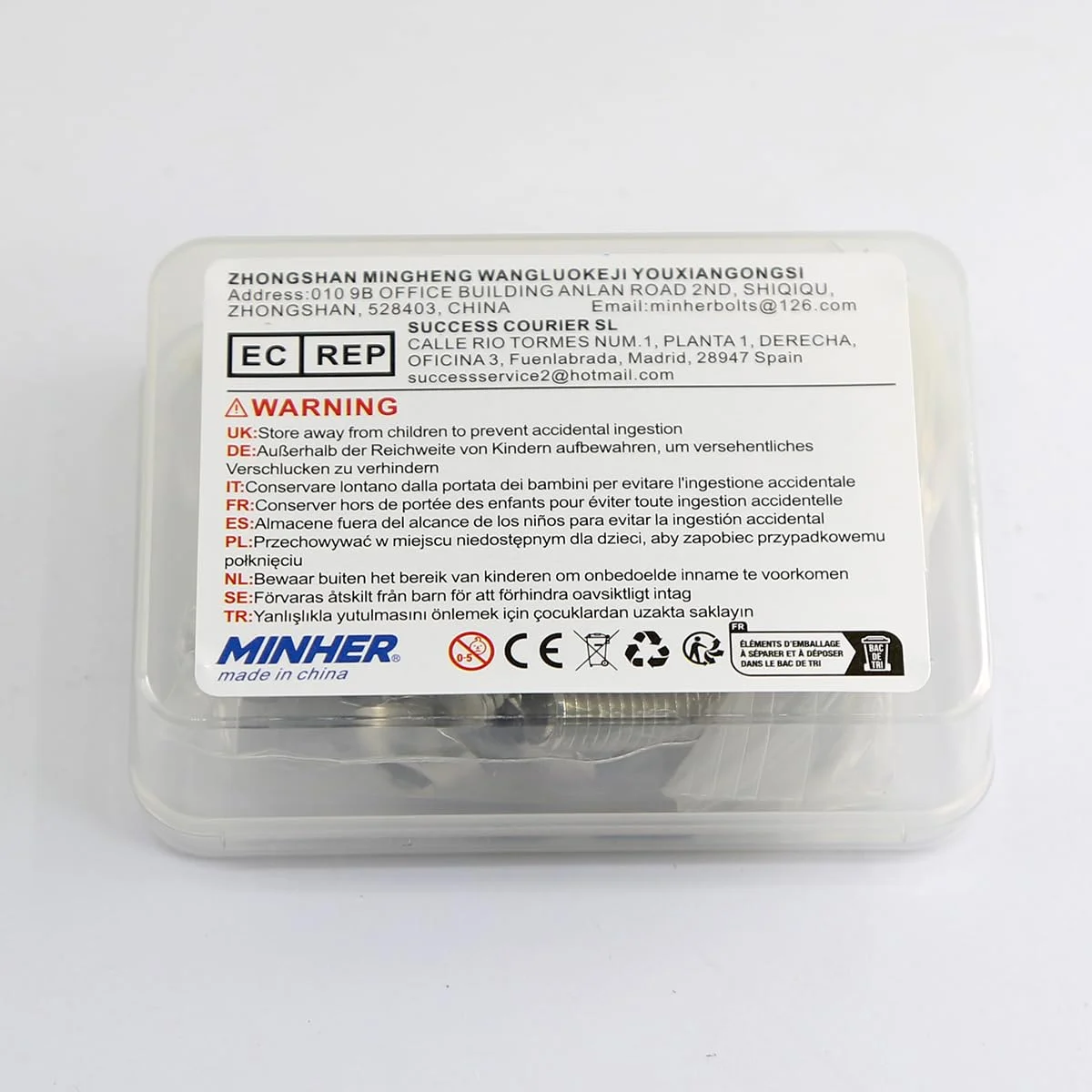 پیچ و مهره آلن استوانه ای MINHER M8-1.25 x 70mm بسته 10 عددی، فولاد ضد زنگ 304 پیچ و مهره آلن استوانه ای MINHER M8-1.25 x 70mm بسته 10 عددی، فولاد ضد زنگ 304