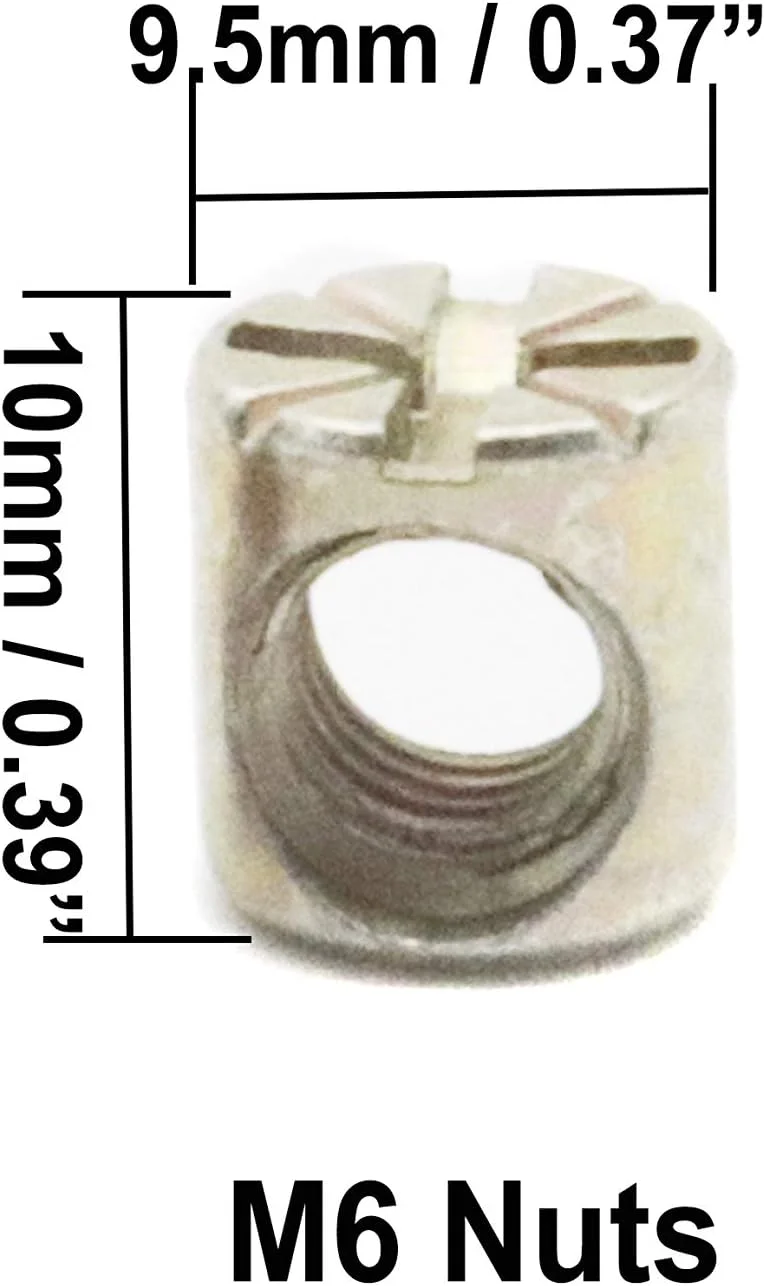 کیت جایگزینی سخت افزار پیچ تخت نوزاد cSeao، مجموعه 25 عددی مهره های استوانه ای سر سوکت درایو شش گوش m6x40mm/ 50mm/ 60mm/ 70mm/ 80mm برای تخت خواب، تاج تخت، صندلی و مبلمان کیت جایگزینی سخت افزار پیچ تخت نوزاد cSeao، مجموعه 25 عددی مهره های استوانه ای سر سوکت درایو شش گوش m6x40mm/ 50mm/ 60mm/ 70mm/ 80mm برای تخت خواب، تاج تخت، صندلی و مبلمان