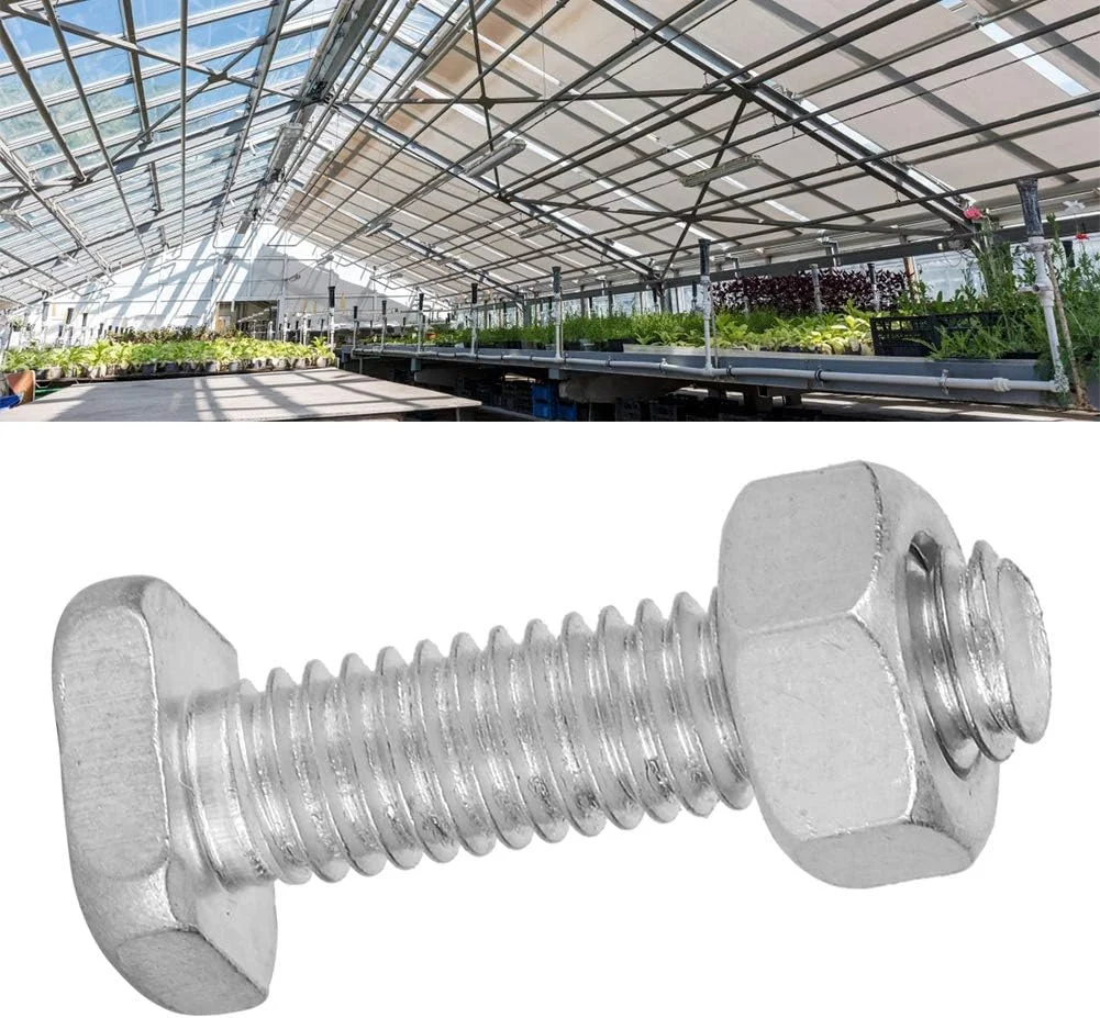 مجموعه 20 عددی پیچ و مهره، کیت جایگزینی سخت افزار پیچ و مهره آلومینیومی M6 برای گلخانه باغبانی گیاهان فضای باز، مجموعه پیچ و مهره متریک M6x22