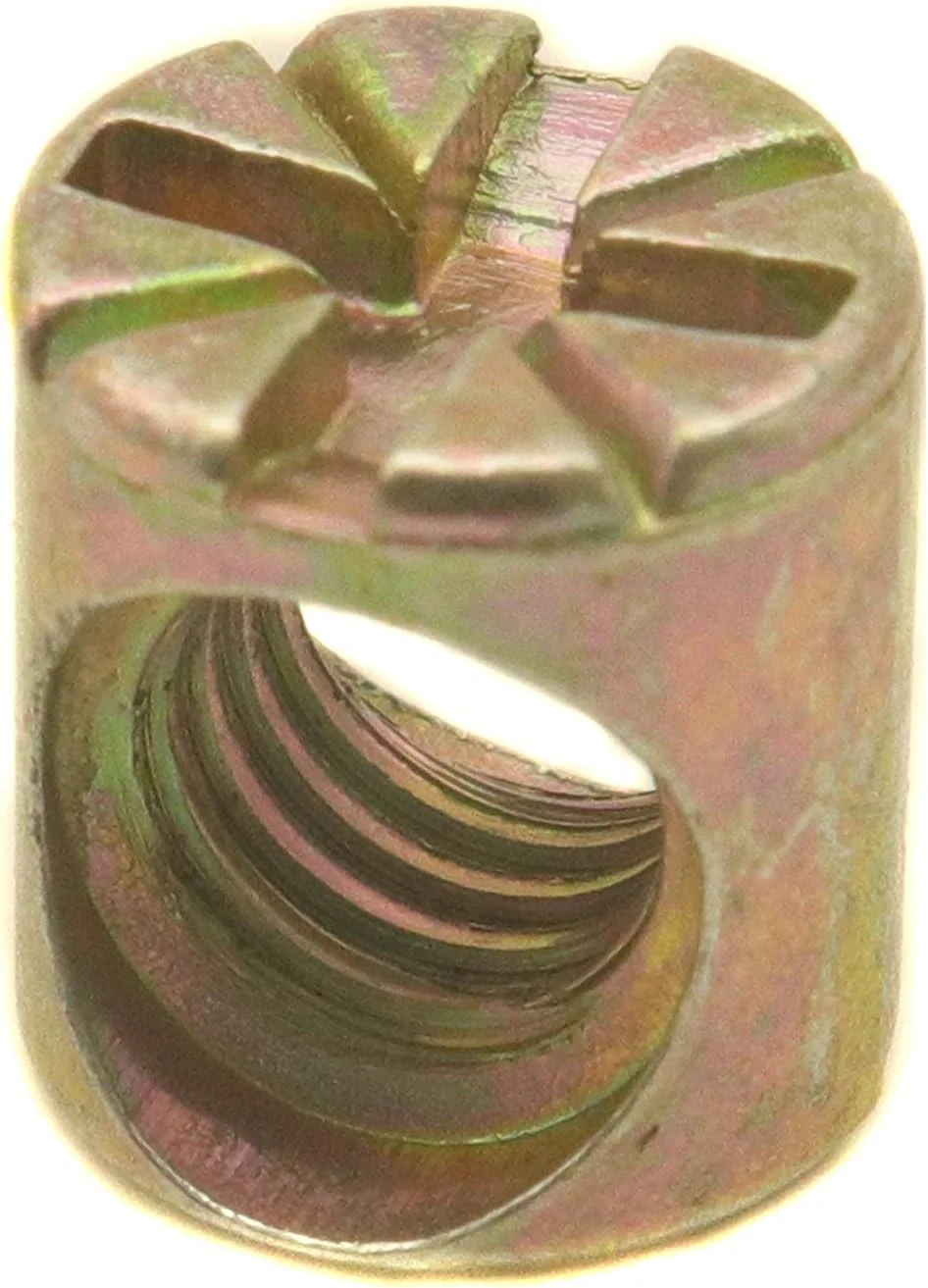 binifiMux پیچ‌های سخت‌افزاری تخت خواب کودک، 50 ست (100 عدد) کیت متنوع مهره و پیچ بشکه‌ای مبلمان M6، سوکت شش گوش M6 x 20mm/ 30mm/ 40mm/ 50mm/ 60mm