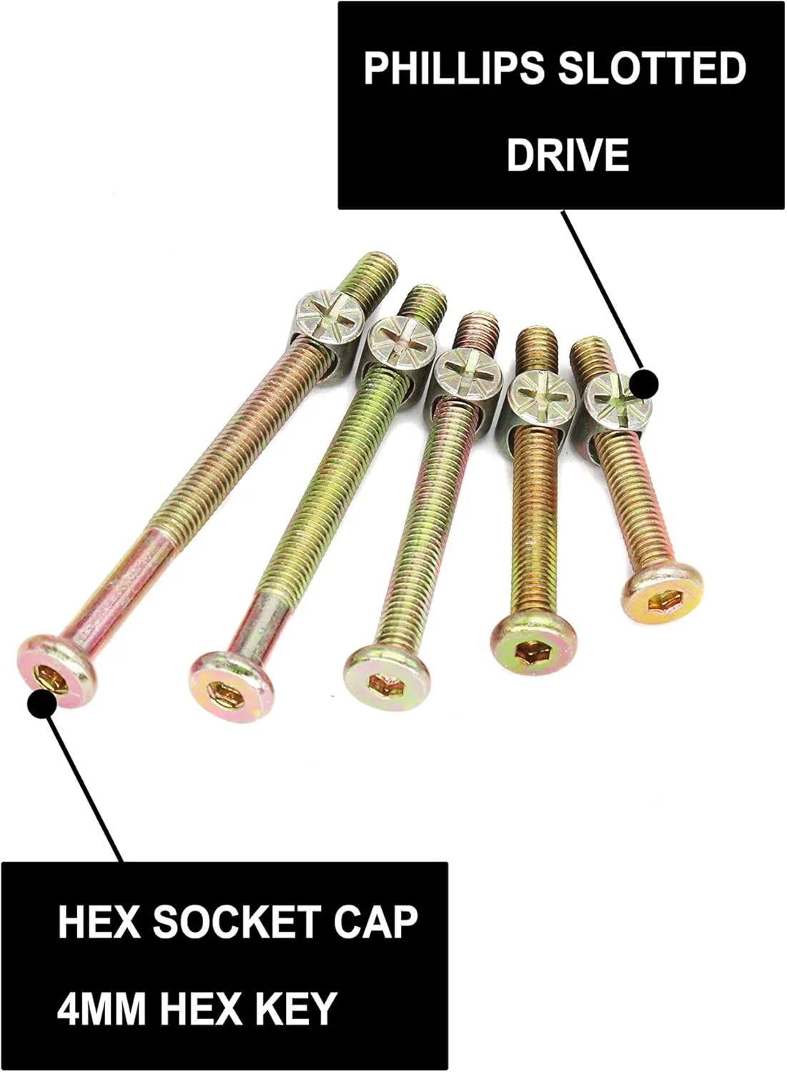 کیت جایگزینی سخت افزار پیچ تخت نوزاد cSeao، مجموعه 25 عددی مهره های استوانه ای سر سوکت درایو شش گوش m6x40mm/ 50mm/ 60mm/ 70mm/ 80mm برای تخت خواب، تاج تخت، صندلی و مبلمان کیت جایگزینی سخت افزار پیچ تخت نوزاد cSeao، مجموعه 25 عددی مهره های استوانه ای سر سوکت درایو شش گوش m6x40mm/ 50mm/ 60mm/ 70mm/ 80mm برای تخت خواب، تاج تخت، صندلی و مبلمان