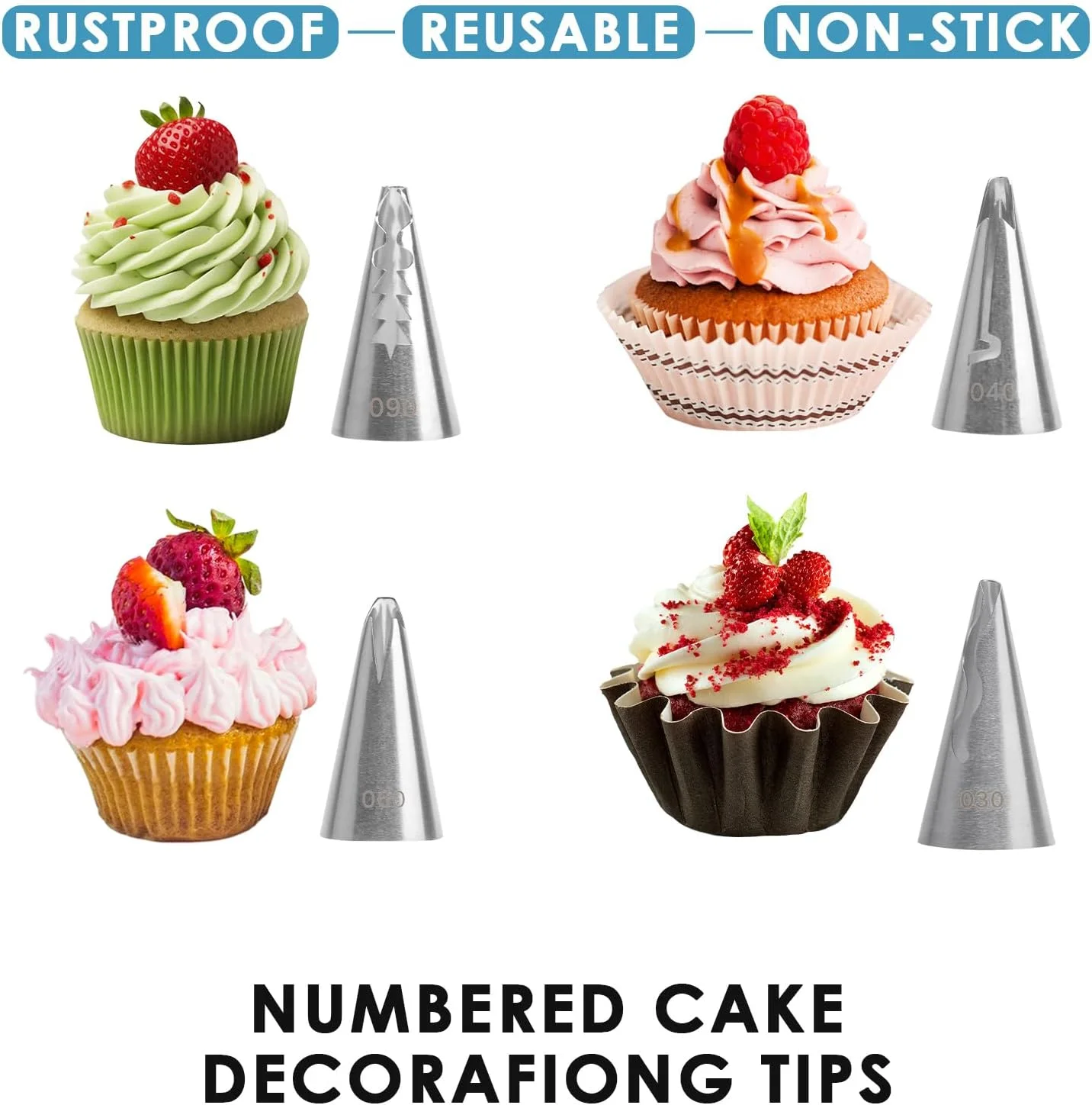 ست قیف ماسوره چین دار 7 عددی استیل ضد زنگ برای کاپ کیک، کلوچه، شیرینی و کیک، لوازم تزئین DIY، ست ماسوره و سر قیف شیرینی پزی ست قیف ماسوره چین دار 7 عددی استیل ضد زنگ برای کاپ کیک، کلوچه، شیرینی و کیک، لوازم تزئین DIY، ست ماسوره و سر قیف شیرینی پزی