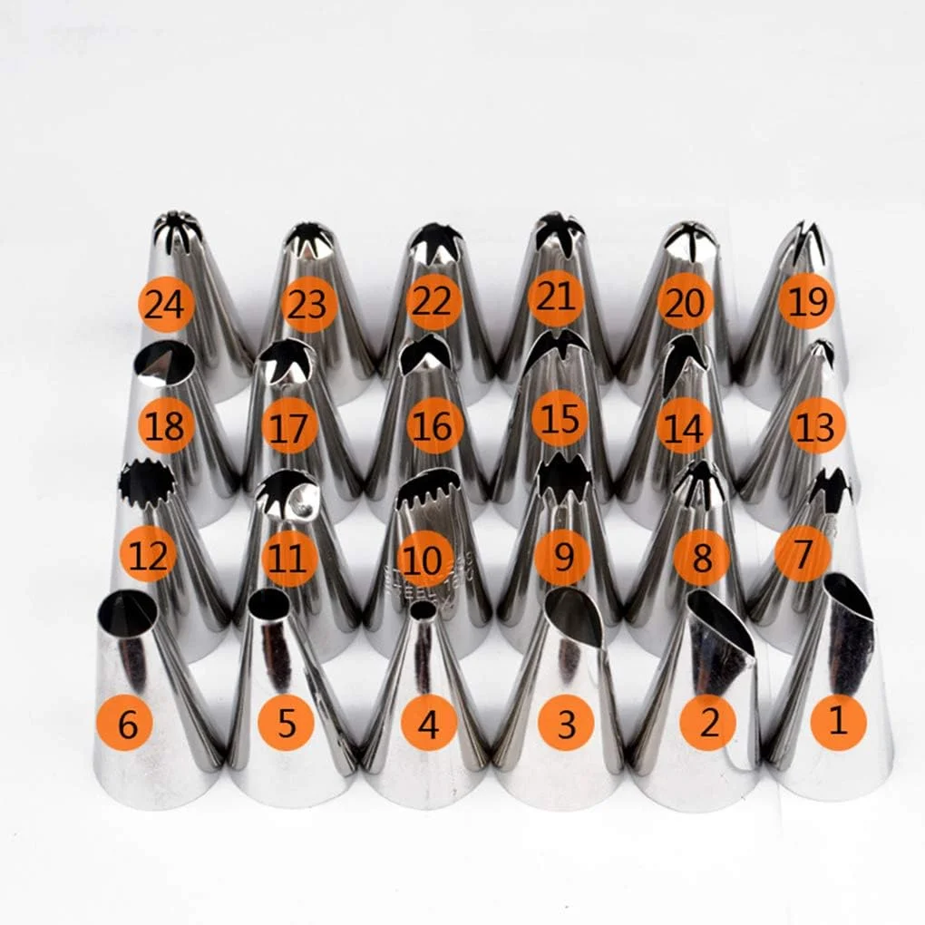 هگرابی 10 عدد ماسوره استیل شیرینی پزی قابل استفاده مجدد، ابزار تزئین کیک (طرح های تصادفی) هگرابی 10 عدد ماسوره استیل شیرینی پزی قابل استفاده مجدد، ابزار تزئین کیک (طرح های تصادفی)