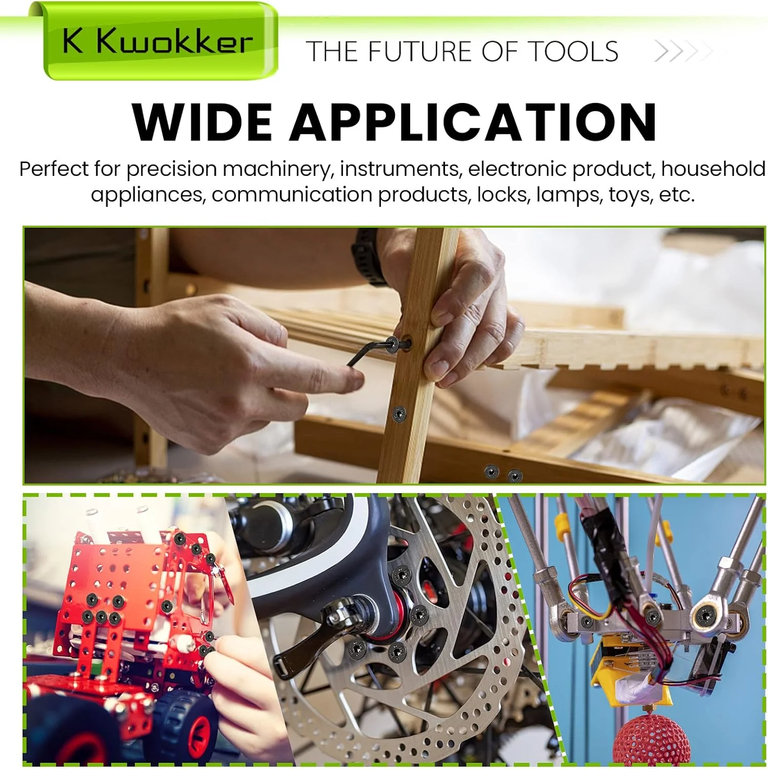 مجموعه پیچ و مهره K Kwokker با سر تخت و سوکت شش گوش، 1220 عددی، M2 M3 M4 M5، پیچهای سیاه، مهرهها و واشرها، مجموعه پیچهای آلیاژ فولادی متریک + 4 آچار آلن مجموعه پیچ و مهره K Kwokker با سر تخت و سوکت شش گوش، 1220 عددی، M2 M3 M4 M5، پیچهای سیاه، مهرهها و واشرها، مجموعه پیچهای آلیاژ فولادی متریک + 4 آچار آلن