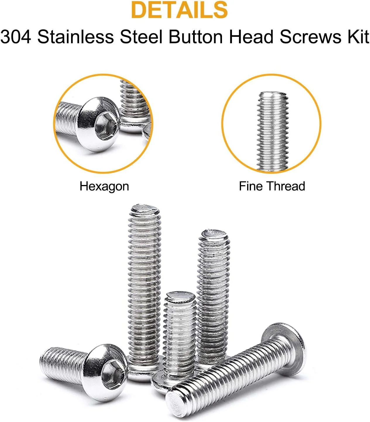 ویگرو 570 عددی پیچ و مهره استیل M3 با سر دکمه ای و سوکت شش گوش، پیچ های M3 x 4/5/6/8/10/12/14/16/18/20/25 میلی متر به همراه واشر تخت، رزوه کامل ویگرو 570 عددی پیچ و مهره استیل M3 با سر دکمه ای و سوکت شش گوش، پیچ های M3 x 4/5/6/8/10/12/14/16/18/20/25 میلی متر به همراه واشر تخت، رزوه کامل