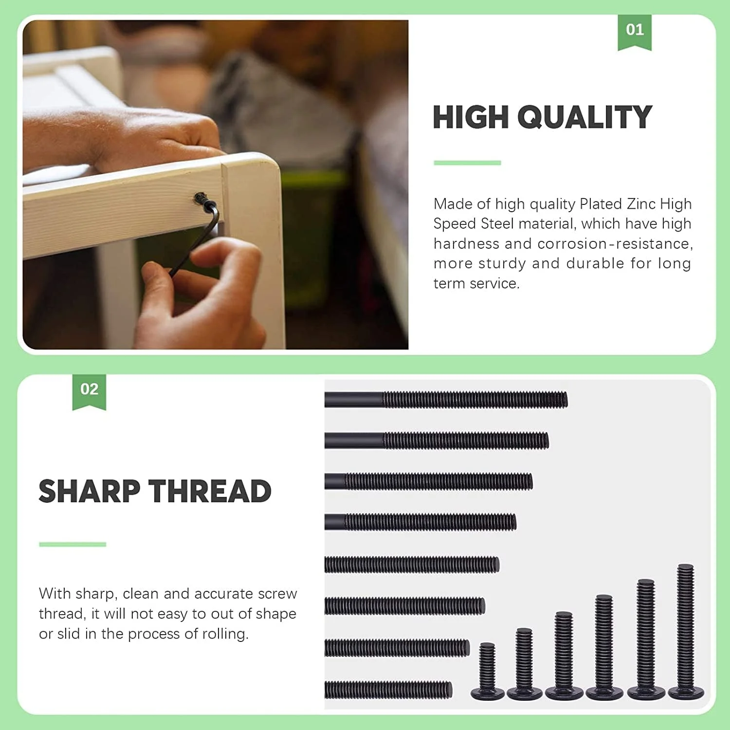مجموعه 181 عددی پیچ و مهره مبلمان مشکی Keadic M6 شامل پیچهای آلن خور، مهرههای استوانهای، مهرههای چوبی، مهرههای تی چهار چنگالی و مهرههای فلنجی برای تخت نوزاد، تخت خواب، میز و گهواره مجموعه 181 عددی پیچ و مهره مبلمان مشکی Keadic M6 شامل پیچهای آلن خور، مهرههای استوانهای، مهرههای چوبی، مهرههای تی چهار چنگالی و مهرههای فلنجی برای تخت نوزاد، تخت خواب، میز و گهواره