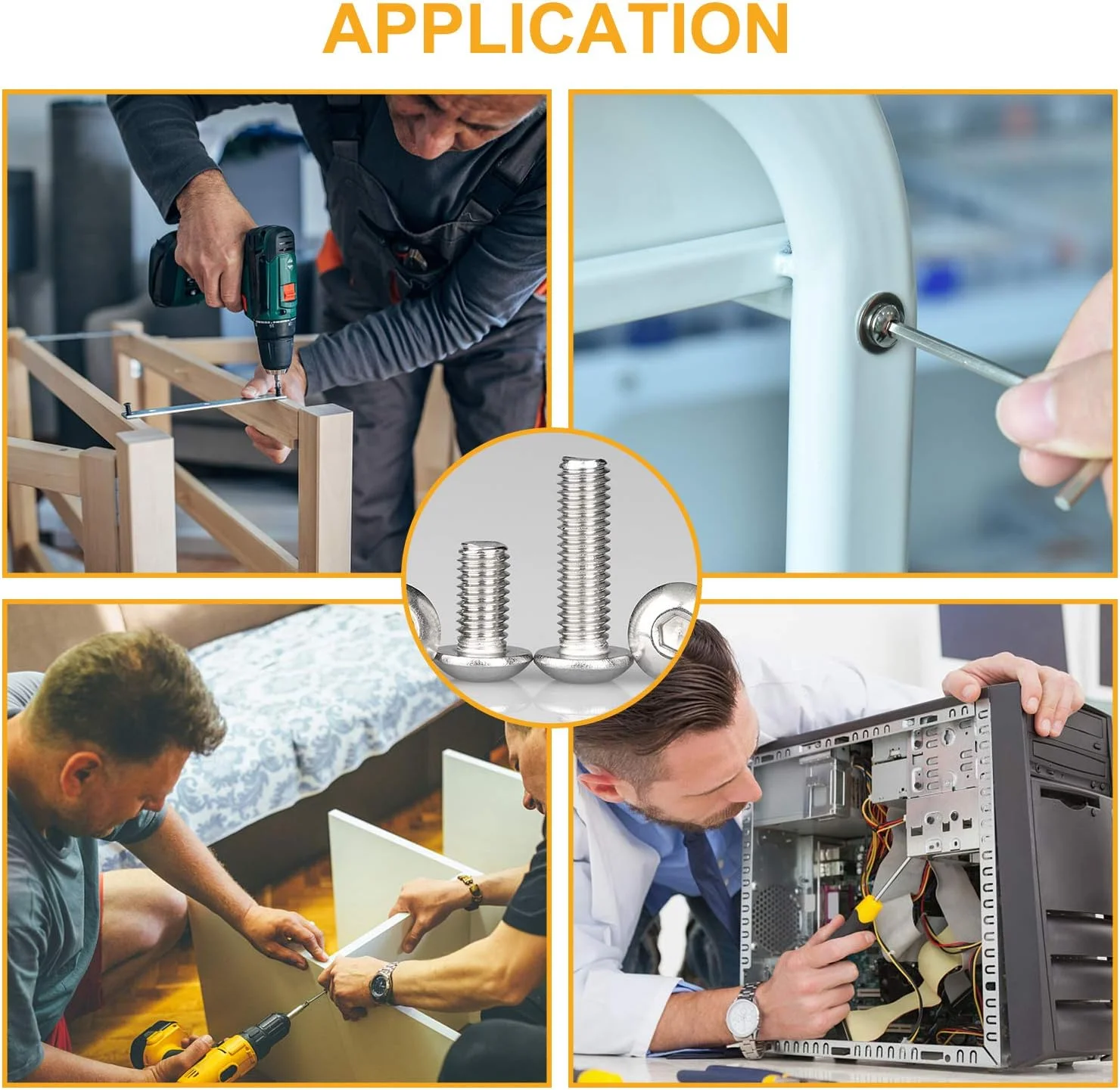 ویگرو 570 عددی پیچ و مهره استیل M3 با سر دکمه ای و سوکت شش گوش، پیچ های M3 x 4/5/6/8/10/12/14/16/18/20/25 میلی متر به همراه واشر تخت، رزوه کامل ویگرو 570 عددی پیچ و مهره استیل M3 با سر دکمه ای و سوکت شش گوش، پیچ های M3 x 4/5/6/8/10/12/14/16/18/20/25 میلی متر به همراه واشر تخت، رزوه کامل