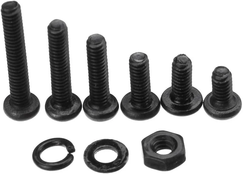 مجموعه 600 عددی پیچ و مهره سوکت شش گوش سر ستونی مشکی با واشرهای تخت و فنری به همراه جعبه پلاستیکی مجموعه 600 عددی پیچ و مهره سوکت شش گوش سر ستونی مشکی با واشرهای تخت و فنری به همراه جعبه پلاستیکی