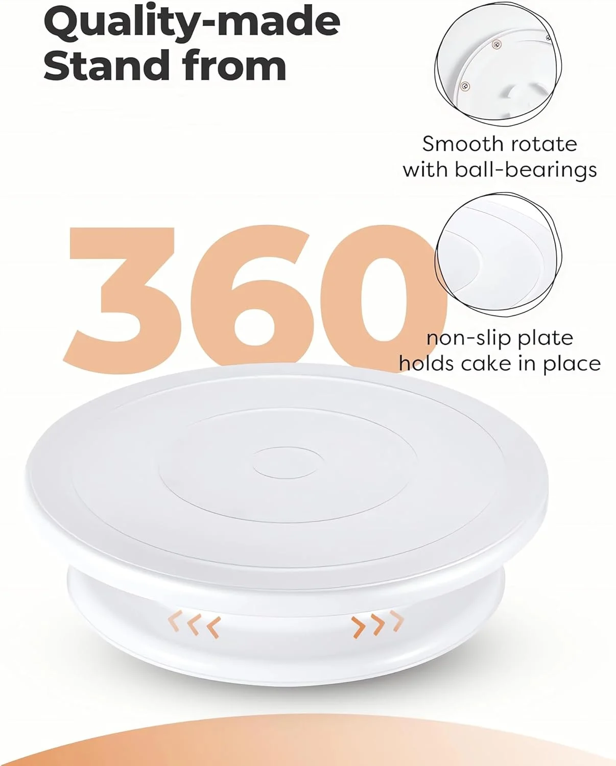 ست لوازم تزیین کیک ۷۲ تکه Qohuooi با استند گردان کیک، ۱۲ ماسوره شماره‌دار، ۲ کاردک، ۳ شانه خامه، ۵۰ عدد کیسه قیف و ۲ رابط برای پخت