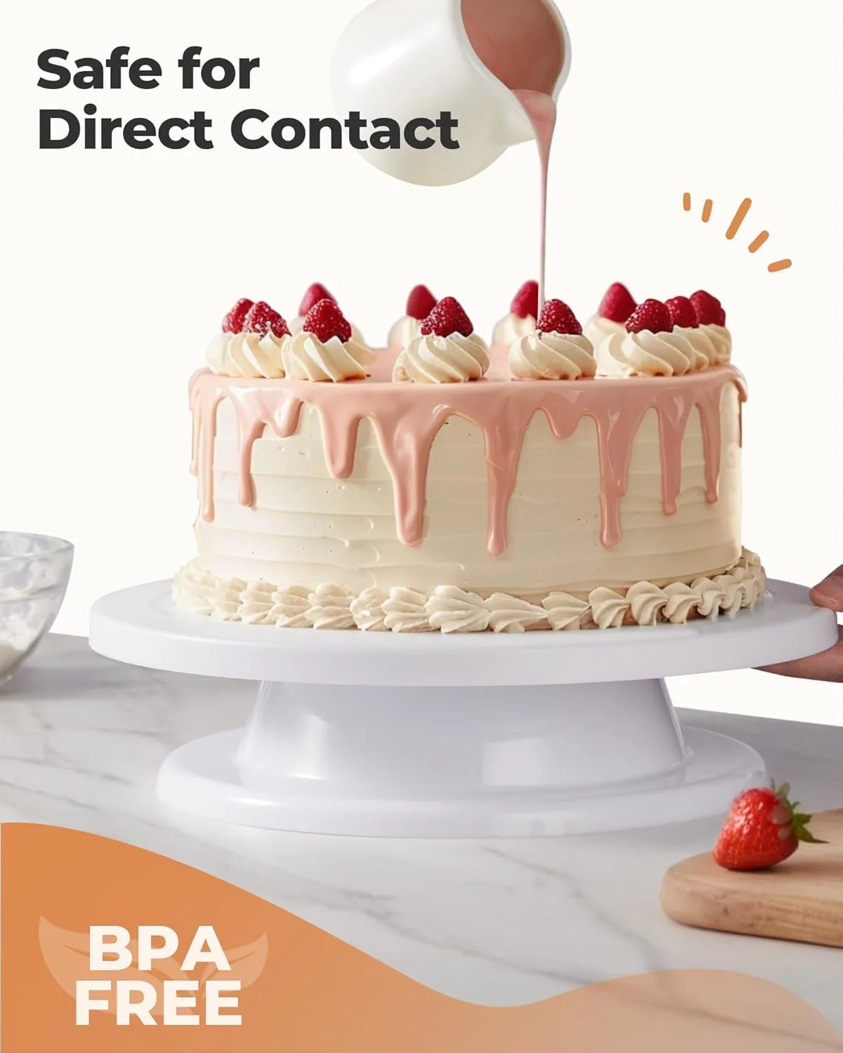 ست لوازم تزیین کیک ۷۲ تکه Qohuooi با استند گردان کیک، ۱۲ ماسوره شماره‌دار، ۲ کاردک، ۳ شانه خامه، ۵۰ عدد کیسه قیف و ۲ رابط برای پخت