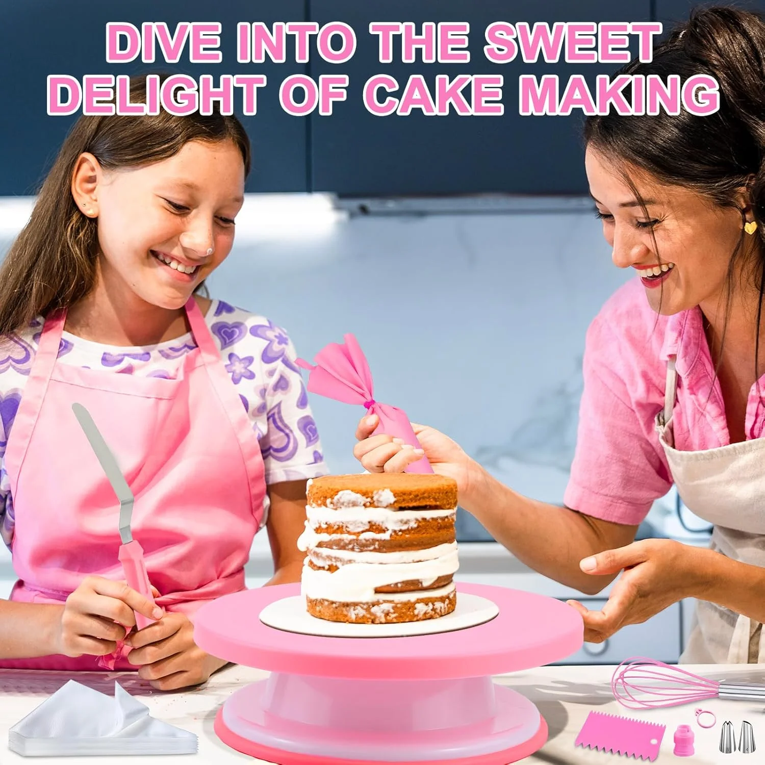 لوازم جانبی کیک Qingning - 255 تکه، ست ابزار پخت چرخشی صفحه کیک، ست کیک گردان، لوازم پخت و پز برای کیک، ست نازل های پایپینگ، ست پخت، تزئین کیک لوازم جانبی کیک Qingning - 255 تکه، ست ابزار پخت چرخشی صفحه کیک، ست کیک گردان، لوازم پخت و پز برای کیک، ست نازل های پایپینگ، ست پخت، تزئین کیک