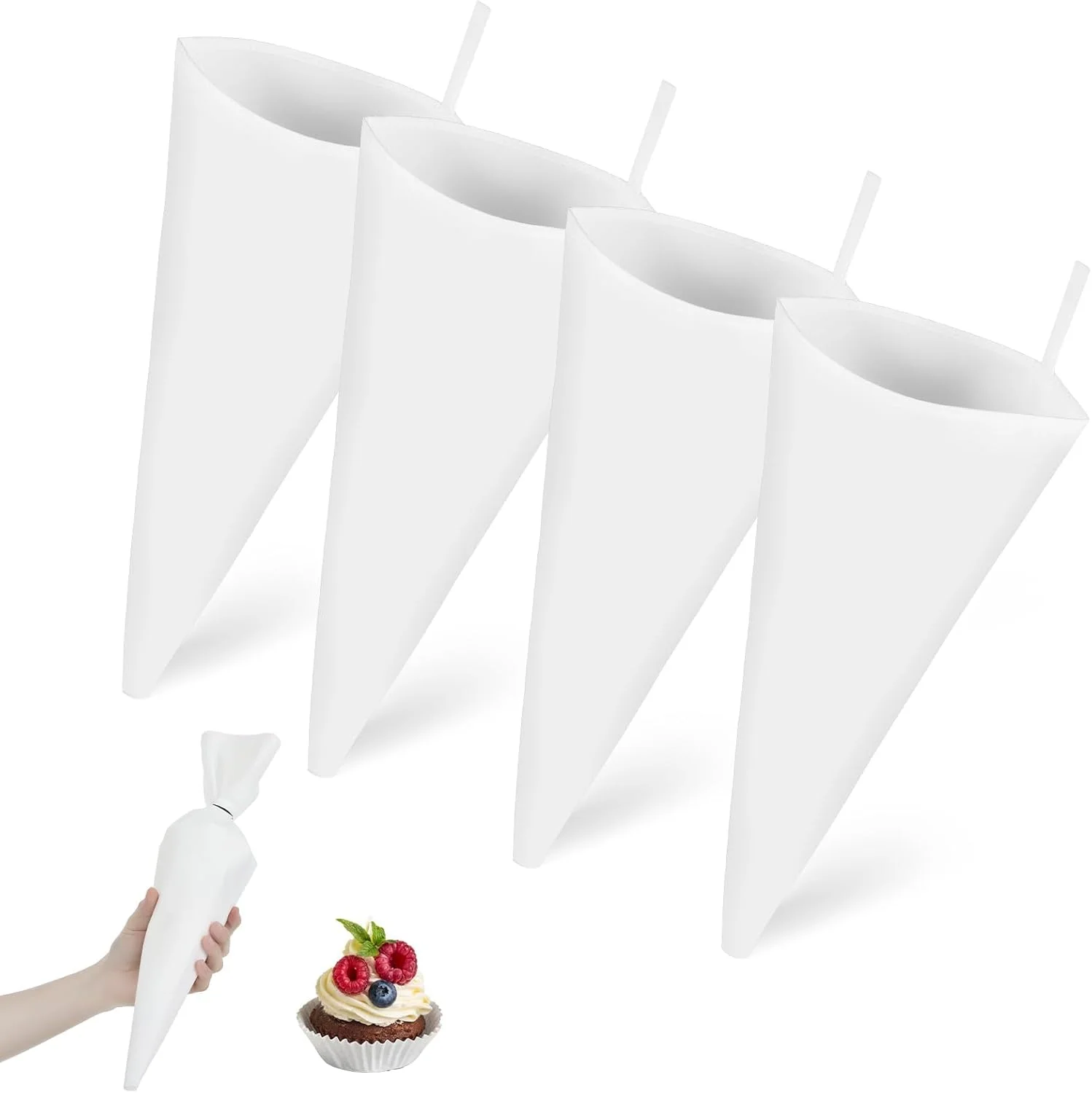 کیسه های شیرینی پزی قابل استفاده مجدد، کیسه های شیرینی پزی 16 اینچی برای لوازم تزئین کیک/کلوچه، کیسه های تزئین کیک پارچه ای، کیسه های شیرینی پزی بدون نوک، کیسه های فراستینگ، کیسه تزئین شیرینی پزی، 4 عدد کیسه های شیرینی پزی قابل استفاده مجدد، کیسه های شیرینی پزی 16 اینچی برای لوازم تزئین کیک/کلوچه، کیسه های تزئین کیک پارچه ای، کیسه های شیرینی پزی بدون نوک، کیسه های فراستینگ، کیسه تزئین شیرینی پزی، 4 عدد