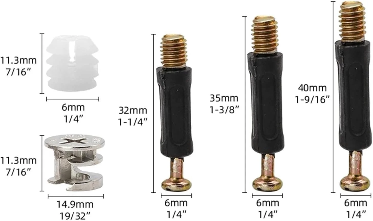 THE WHITE SHOP Cam Locks- Eccentric Wheels Cam Locks for Furniture Connecting Cam Lock Fittings, 3 in 1 Cam Connector Bolt Fittings Fasteners Hardware Parts Nut & Bolt Assortment Sets 108pcs THE WHITE SHOP Cam Locks- Eccentric Wheels Cam Locks for Furniture Connecting Cam Lock Fittings, 3 in 1 Cam Connector Bolt Fittings Fasteners Hardware Parts Nut & Bolt Assortment Sets 108pcs