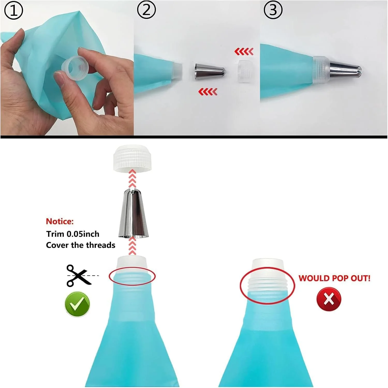 Reusable Piping Bags and Tips Set, Cake Decorating Tools with Icing Pastry Bags, Icing Bags Tips, Couplers and Frosting Bags Ties for Cookie Cupcakes Reusable Piping Bags and Tips Set, Cake Decorating Tools with Icing Pastry Bags, Icing Bags Tips, Couplers and Frosting Bags Ties for Cookie Cupcakes