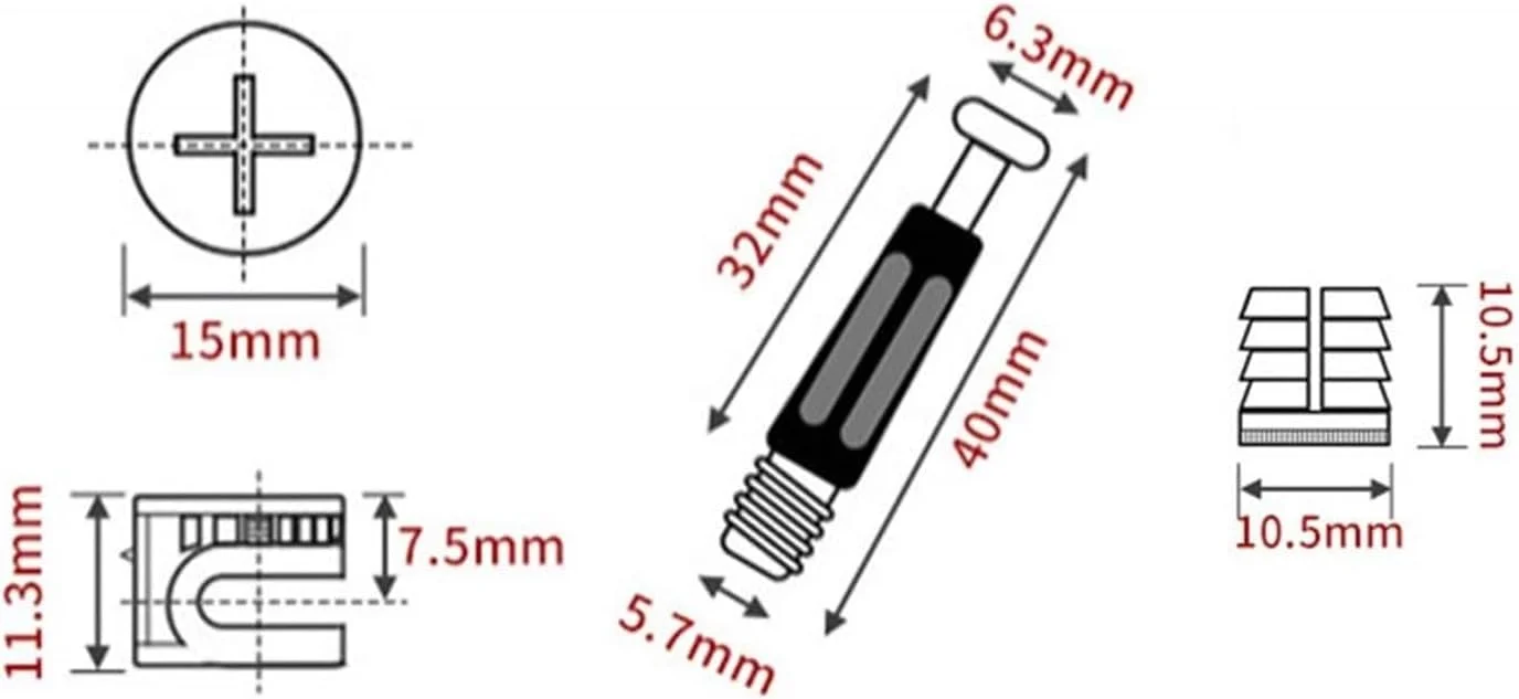 THE WHITE SHOP Cam Locks- Eccentric Wheels Cam Locks for Furniture Connecting Cam Lock Fittings, 3 in 1 Cam Connector Bolt Fittings Fasteners Hardware Parts Nut & Bolt Assortment Sets 108pcs THE WHITE SHOP Cam Locks- Eccentric Wheels Cam Locks for Furniture Connecting Cam Lock Fittings, 3 in 1 Cam Connector Bolt Fittings Fasteners Hardware Parts Nut & Bolt Assortment Sets 108pcs