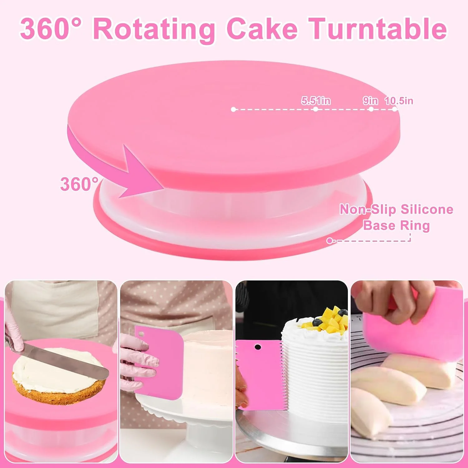 لوازم جانبی کیک Qingning - 255 تکه، ست ابزار پخت کیک گردان، ست کیک گردان، لوازم پخت و پز کیک، ست نازل های پایپینگ، ست پخت، تزئین کیک لوازم جانبی کیک Qingning - 255 تکه، ست ابزار پخت کیک گردان، ست کیک گردان، لوازم پخت و پز کیک، ست نازل های پایپینگ، ست پخت، تزئین کیک