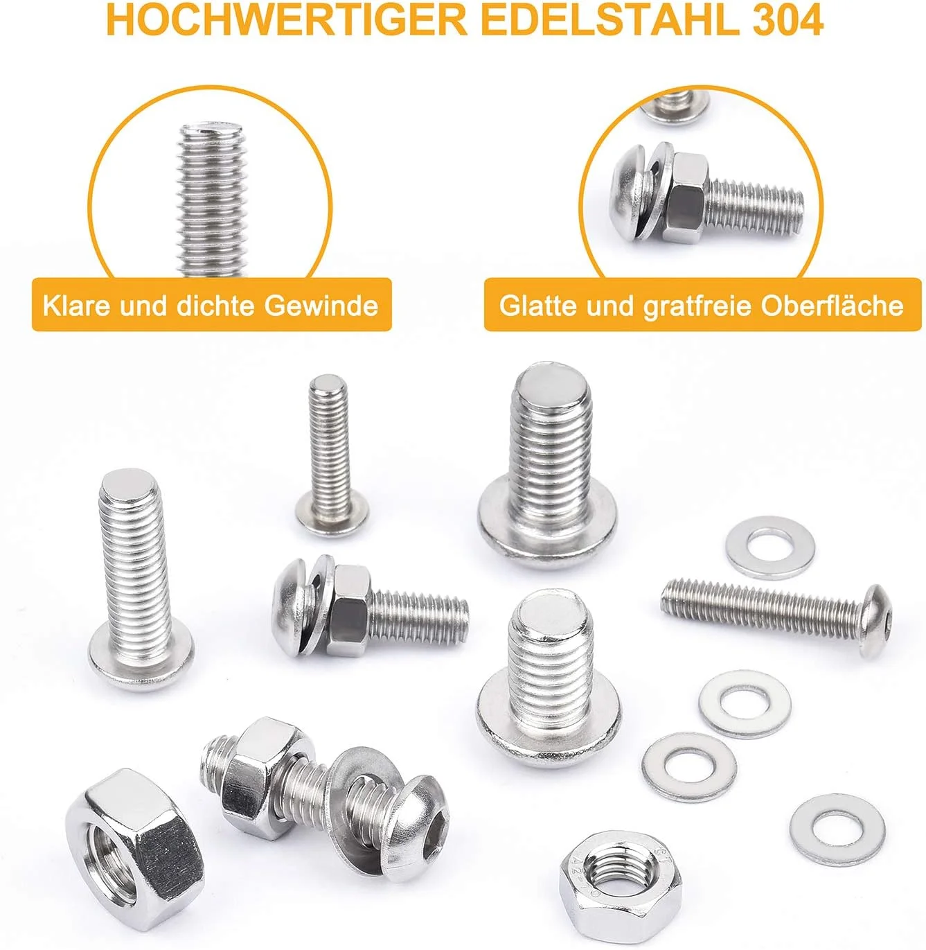 مجموعه 460 عددی پیچ و مهره VIGRUE، پیچ های سر شش گوش M2.5 M3 M4 M5 M6 M8، مجموعه پیچ، مهره و واشر استیل ضد زنگ با جعبه نگهداری و آچار مجموعه 460 عددی پیچ و مهره VIGRUE، پیچ های سر شش گوش M2.5 M3 M4 M5 M6 M8، مجموعه پیچ، مهره و واشر استیل ضد زنگ با جعبه نگهداری و آچار