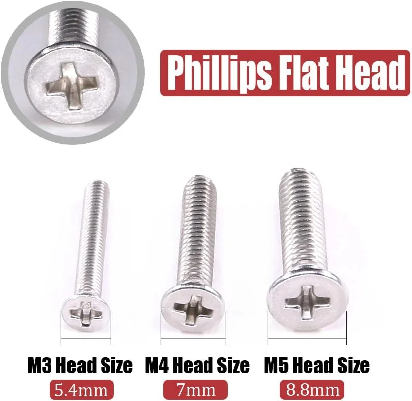 مجموعه پیچ و مهره 705 عددی Hilitchi شامل پیچهای ماشینی سرتخت فیلیپس M3 M4 M5، مهرهها، واشرهای تخت و فنری، جنس استیل 304، طول 8 تا 20 میلیمتر، رزوه کامل مجموعه پیچ و مهره 705 عددی Hilitchi شامل پیچهای ماشینی سرتخت فیلیپس M3 M4 M5، مهرهها، واشرهای تخت و فنری، جنس استیل 304، طول 8 تا 20 میلیمتر، رزوه کامل
