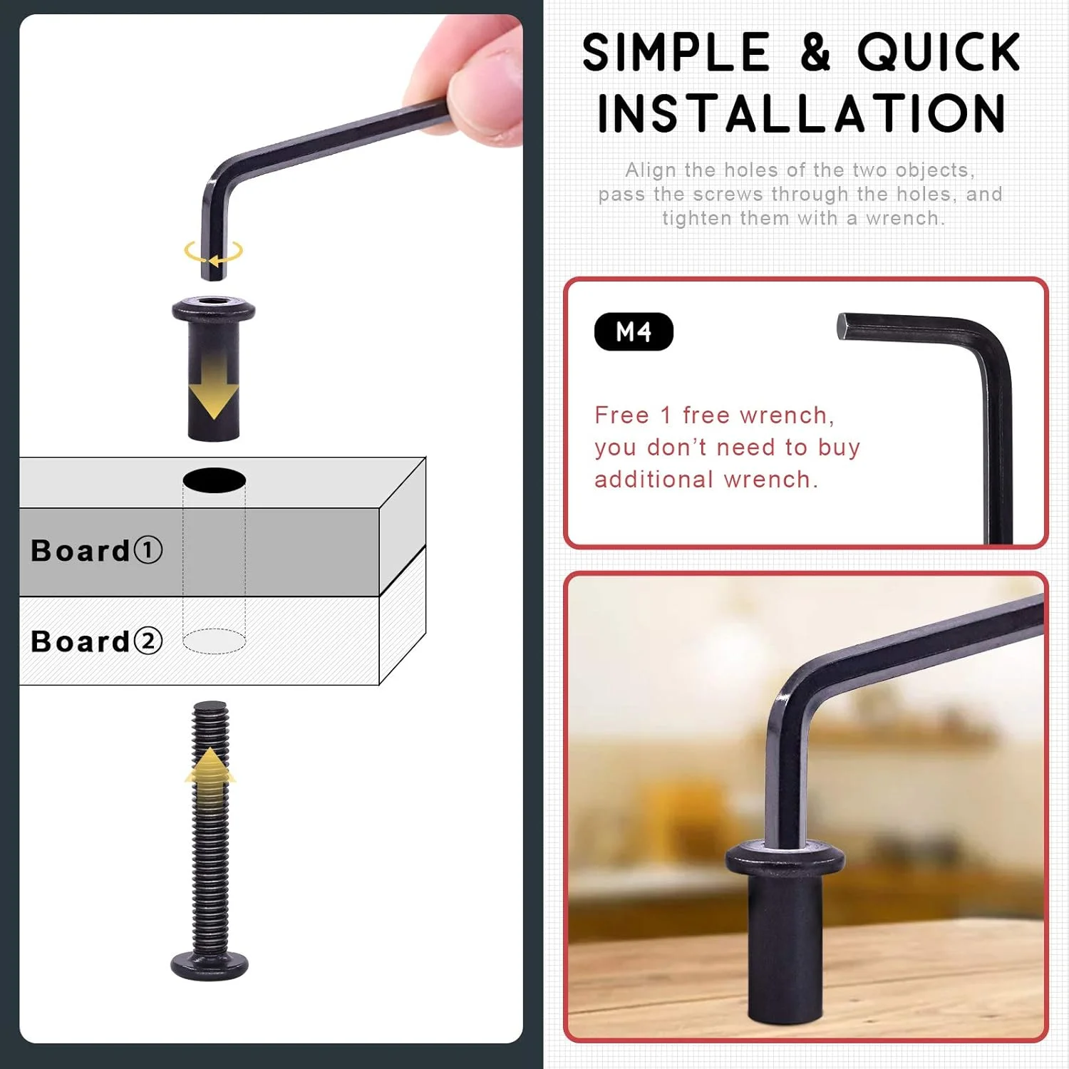 مجموعه 84 عددی پیچ و مهره سوکت M6 Hilitchi با سر خزینه، پیچهای استوانهای، مهرههای بشکهای و پیچهای تخت خواب برای اتصالات سختافزاری مبلمان (16/25/35/45/55/65/75 میلیمتر) مجموعه 84 عددی پیچ و مهره سوکت M6 Hilitchi با سر خزینه، پیچهای استوانهای، مهرههای بشکهای و پیچهای تخت خواب برای اتصالات سختافزاری مبلمان (16/25/35/45/55/65/75 میلیمتر)