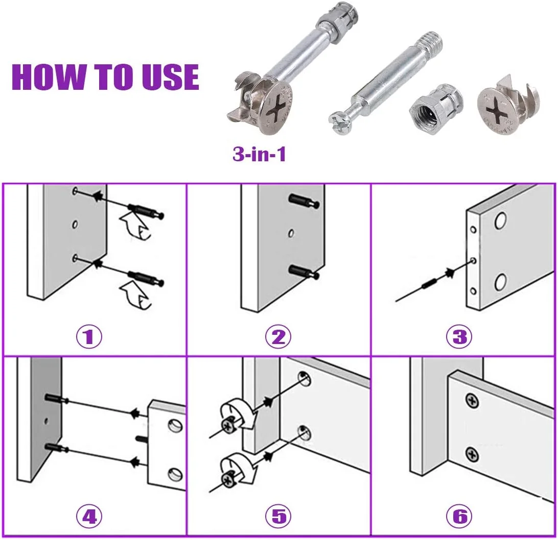 مجموعه اتصالات پیچ و مهره 125 عددی Swpeet 3 در 1 برای اتصال کابینت مبلمان، شامل اتصالات بادامکی با اتصالات غیرعادی مبلمان، اتصال جانبی مبلمان، مهره از پیش نصب شده، پیچ چرخ غیرعادی مجموعه اتصالات پیچ و مهره 125 عددی Swpeet 3 در 1 برای اتصال کابینت مبلمان، شامل اتصالات بادامکی با اتصالات غیرعادی مبلمان، اتصال جانبی مبلمان، مهره از پیش نصب شده، پیچ چرخ غیرعادی