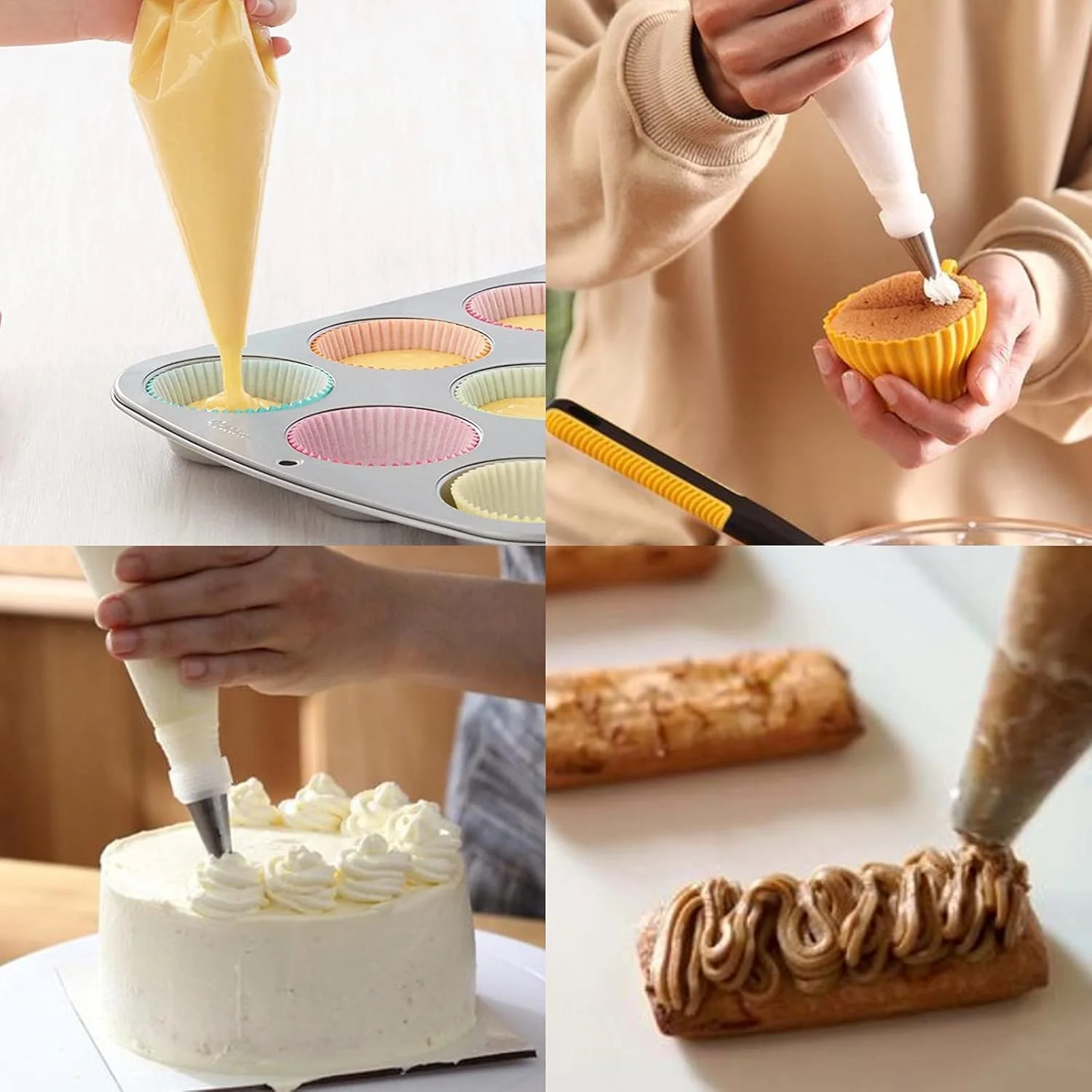 کیسه شیرینی پزی یکبار مصرف پورتال AE، مناسب برای خامه، تزئین کیک و کلوچه، شفاف (بسته 10 عددی) کیسه شیرینی پزی یکبار مصرف پورتال AE، مناسب برای خامه، تزئین کیک و کلوچه، شفاف (بسته 10 عددی)