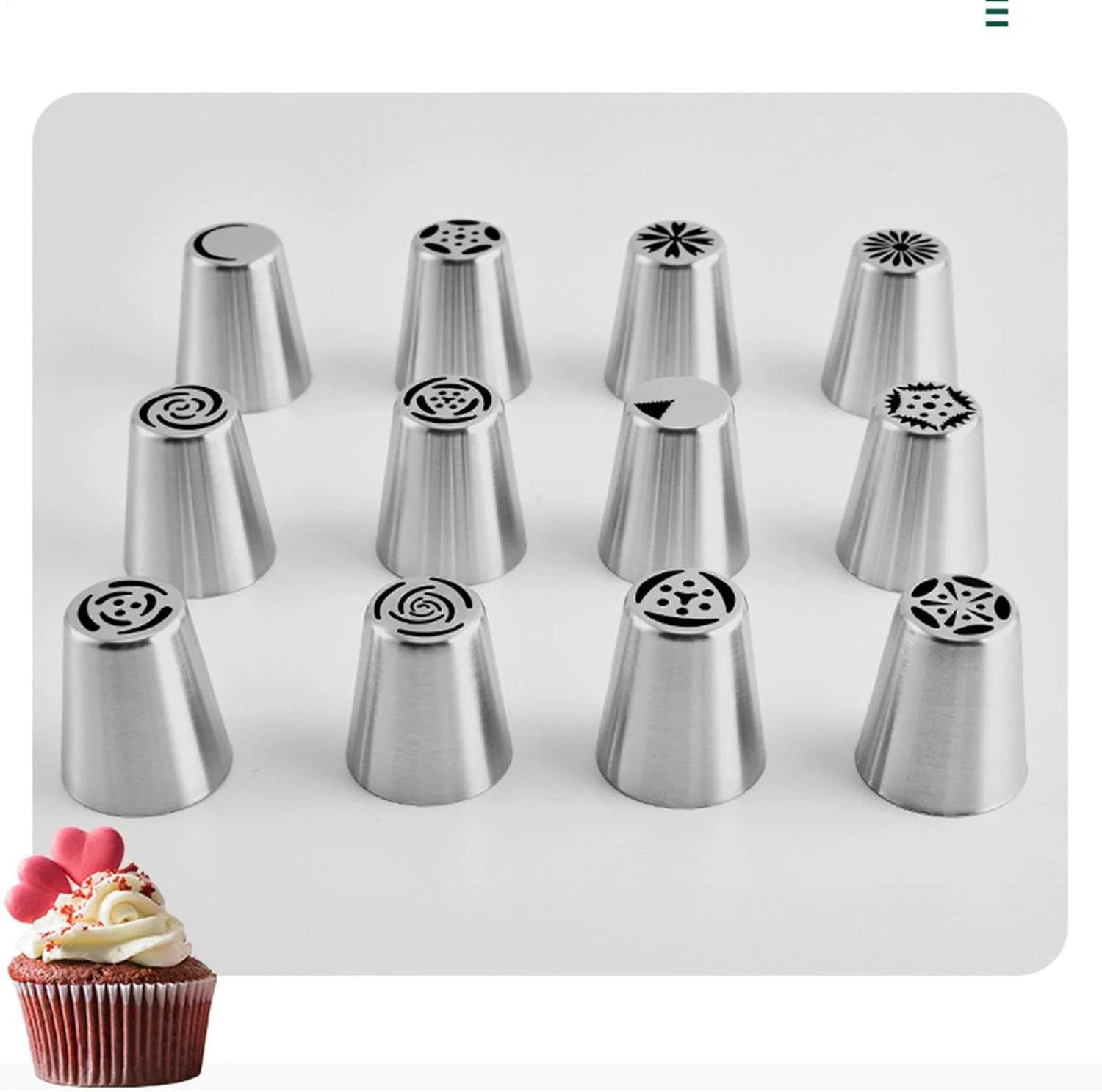 ست نوک قیف شیرینی پزی - ست کیسه های ماسوره ای قابل استفاده مجدد | لوازم شیرینی پزی و تزئین کیک با کیفیت غذایی برای کیک، کاپ کیک، کلوچه و شیرینی ست نوک قیف شیرینی پزی - ست کیسه های ماسوره ای قابل استفاده مجدد | لوازم شیرینی پزی و تزئین کیک با کیفیت غذایی برای کیک، کاپ کیک، کلوچه و شیرینی