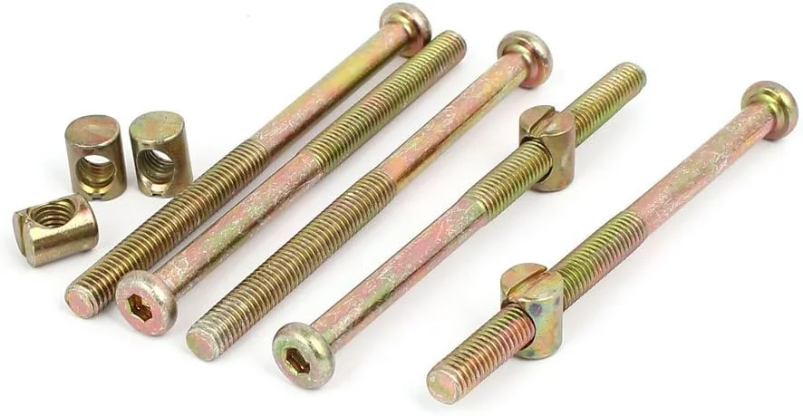 uxcell Sourcingmap پیچ مبلمان سوکتی M8x110mm با رزوه 64 میلی‌متری و مهره استوانه ای، 5 عدد