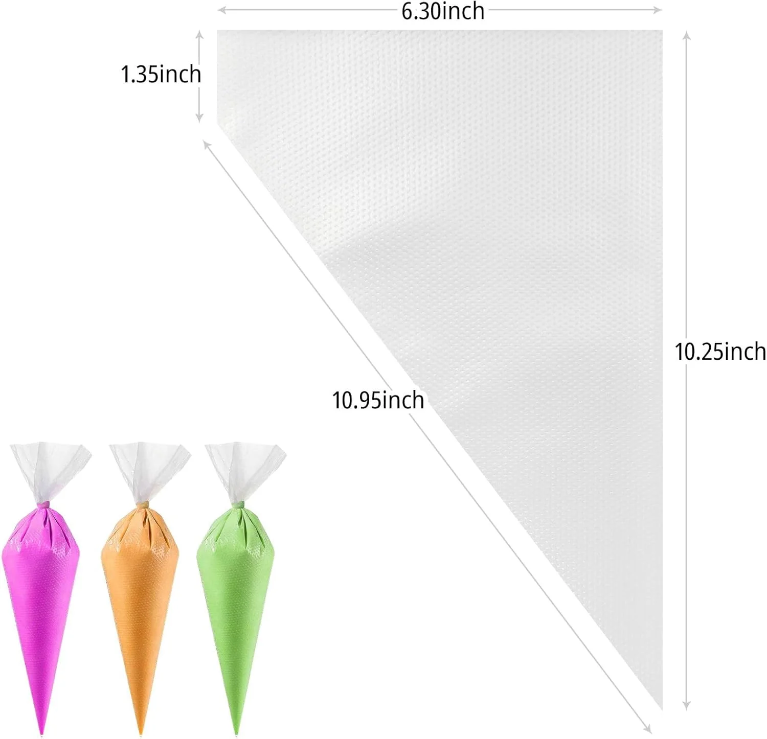 قیف خامه زنی یکبار مصرف QIANCAIWANG، 100 عددی، کیسه های خامه قنادی، کیسه شیرینی پزی برای تزئین کیک، لوازم تزئین کوکی (100 عدد، 10 اینچ) قیف خامه زنی یکبار مصرف QIANCAIWANG، 100 عددی، کیسه های خامه قنادی، کیسه شیرینی پزی برای تزئین کیک، لوازم تزئین کوکی (100 عدد، 10 اینچ)