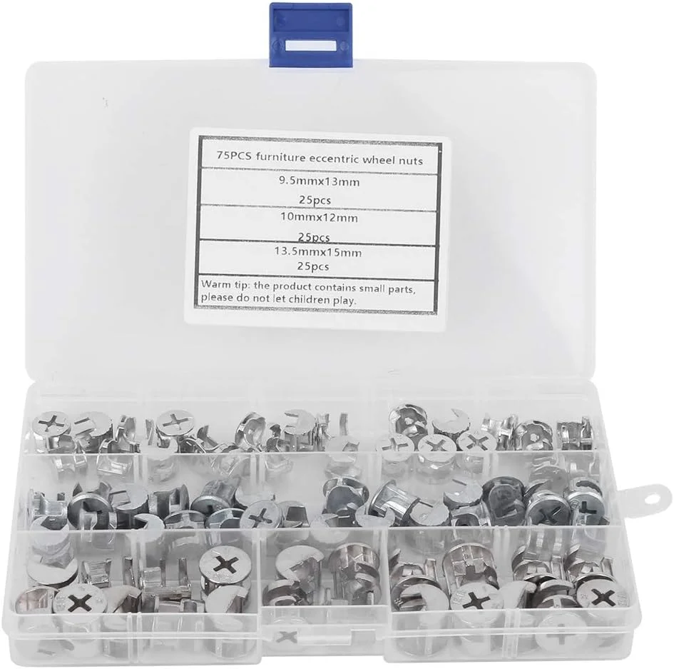 مجموعه 75 عددی اتصالات مبلمان Eujgoov شامل قفل بادامکی، مجموعه چرخ غیرعادی مبلمان، ابزار سخت افزاری اتصال دهنده 3 در 1 برای پنل چوبی مجموعه 75 عددی اتصالات مبلمان Eujgoov شامل قفل بادامکی، مجموعه چرخ غیرعادی مبلمان، ابزار سخت افزاری اتصال دهنده 3 در 1 برای پنل چوبی