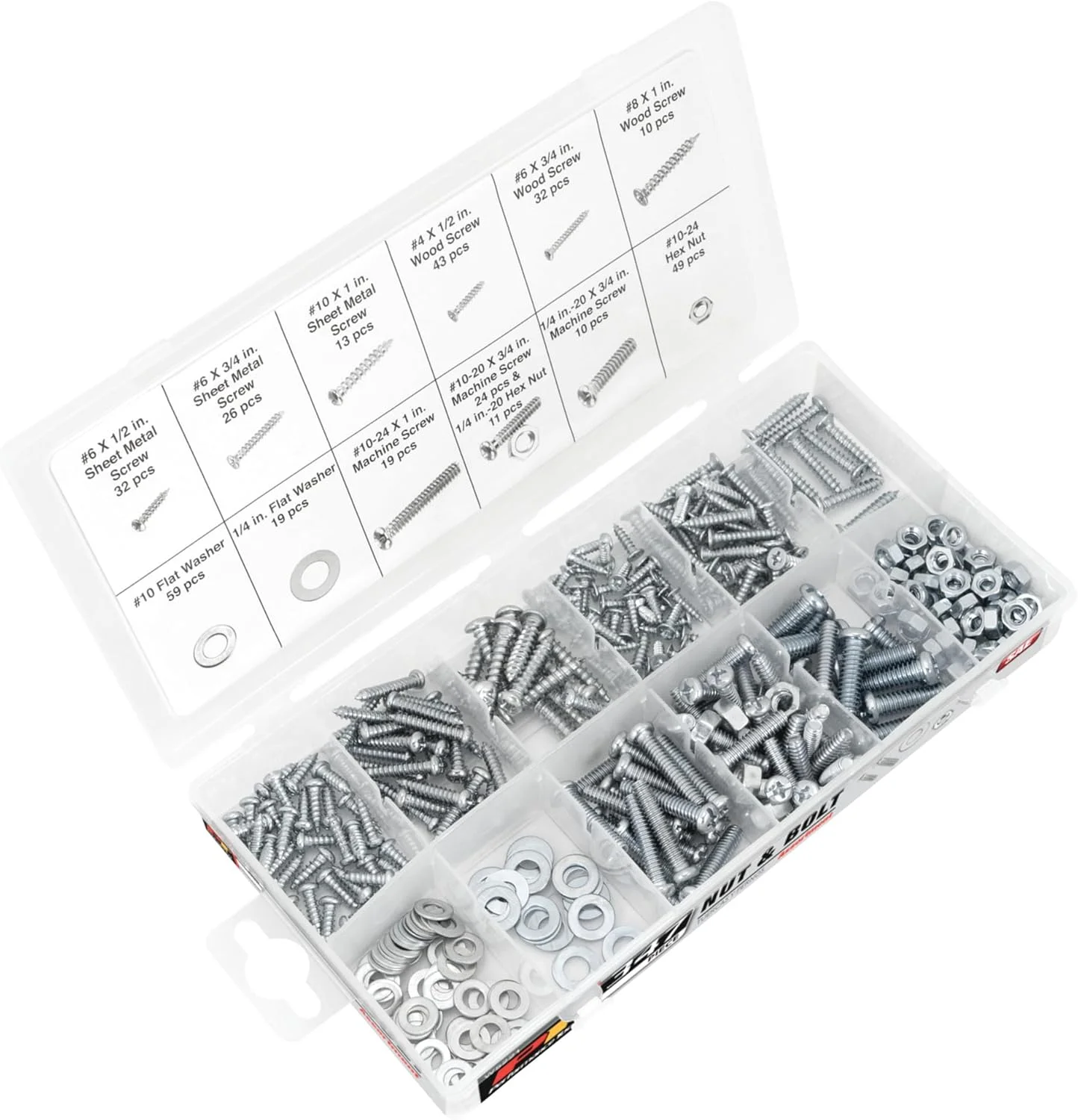 مجموعه 347 عددی مهره و پیچ ابزار Performance Tool W5221 SAE همراه با جعبه