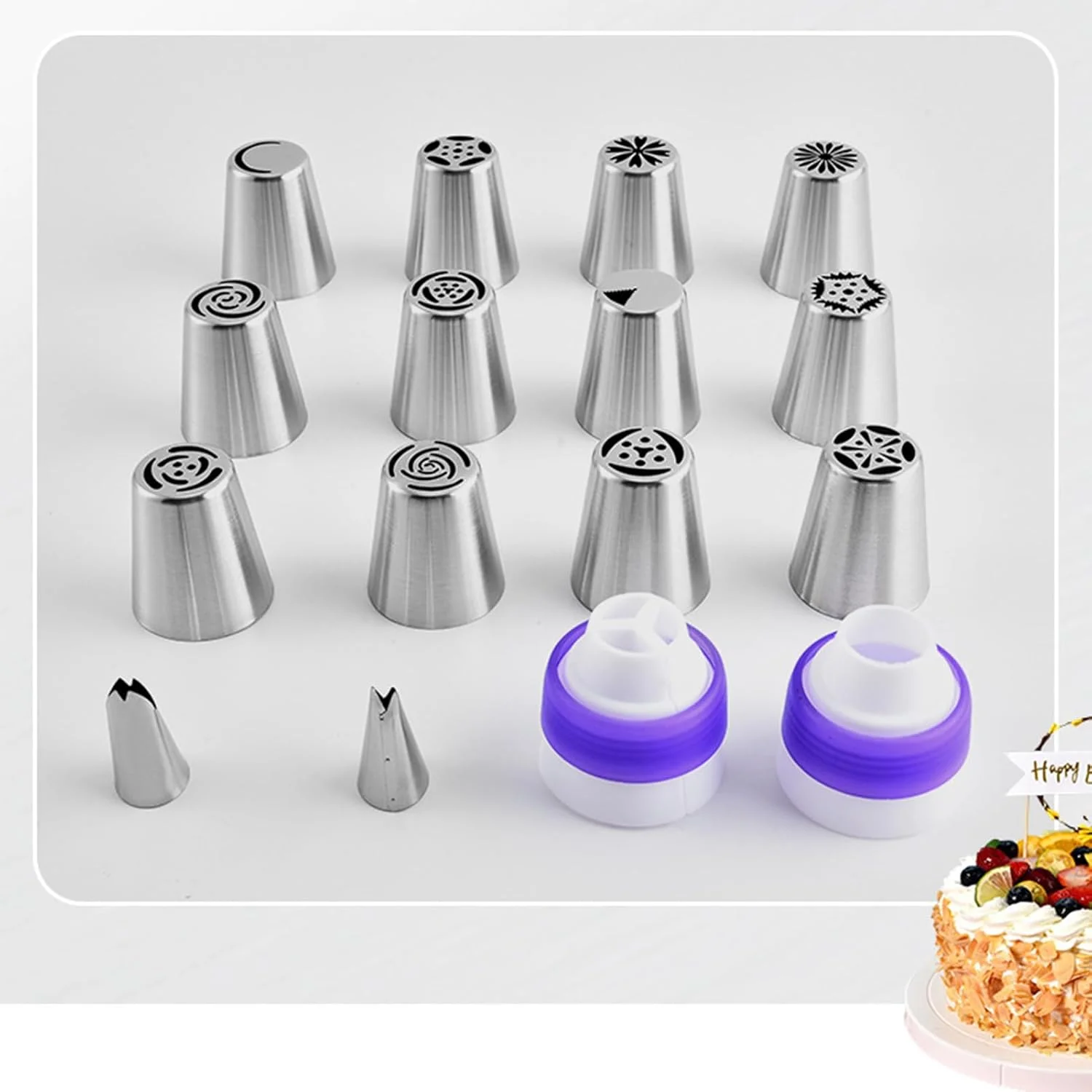 کیسه های قیف و ماسوره - مجموعه کیسه های ماسوره قابل استفاده مجدد با نوک های تزئین خامه، لوازم شیرینی پزی و تزئین کیک با کیفیت غذایی برای کیک، کاپ کیک، کلوچه و شیرینی کیسه های قیف و ماسوره - مجموعه کیسه های ماسوره قابل استفاده مجدد با نوک های تزئین خامه، لوازم شیرینی پزی و تزئین کیک با کیفیت غذایی برای کیک، کاپ کیک، کلوچه و شیرینی