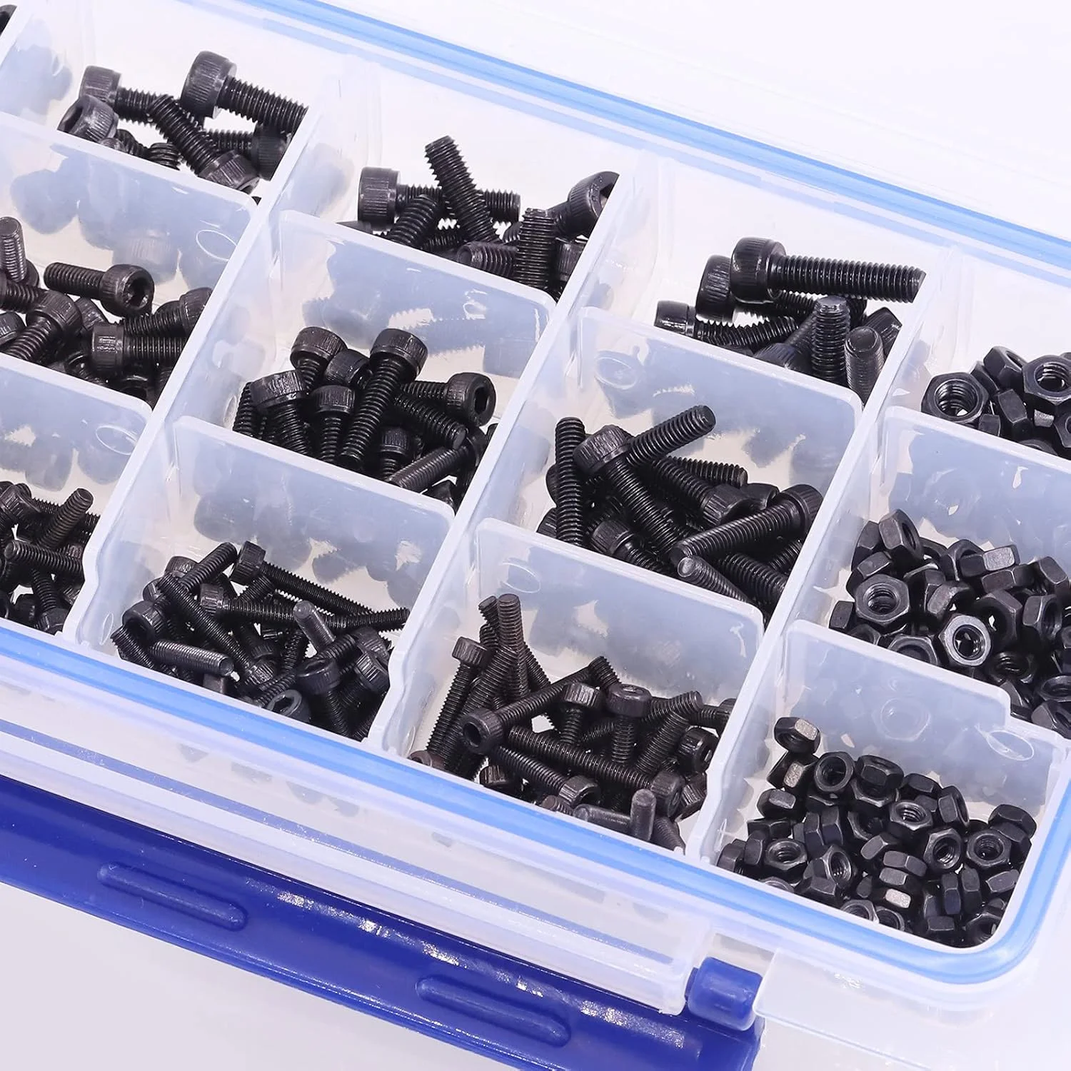 مجموعه پیچ و مهره 460 عددی Hilitchi M3 M4 M5 با سر شش گوش و آلیاژ فولادی گرید 12.9 مدل HAS-345 مجموعه پیچ و مهره 460 عددی Hilitchi M3 M4 M5 با سر شش گوش و آلیاژ فولادی گرید 12.9 مدل HAS-345