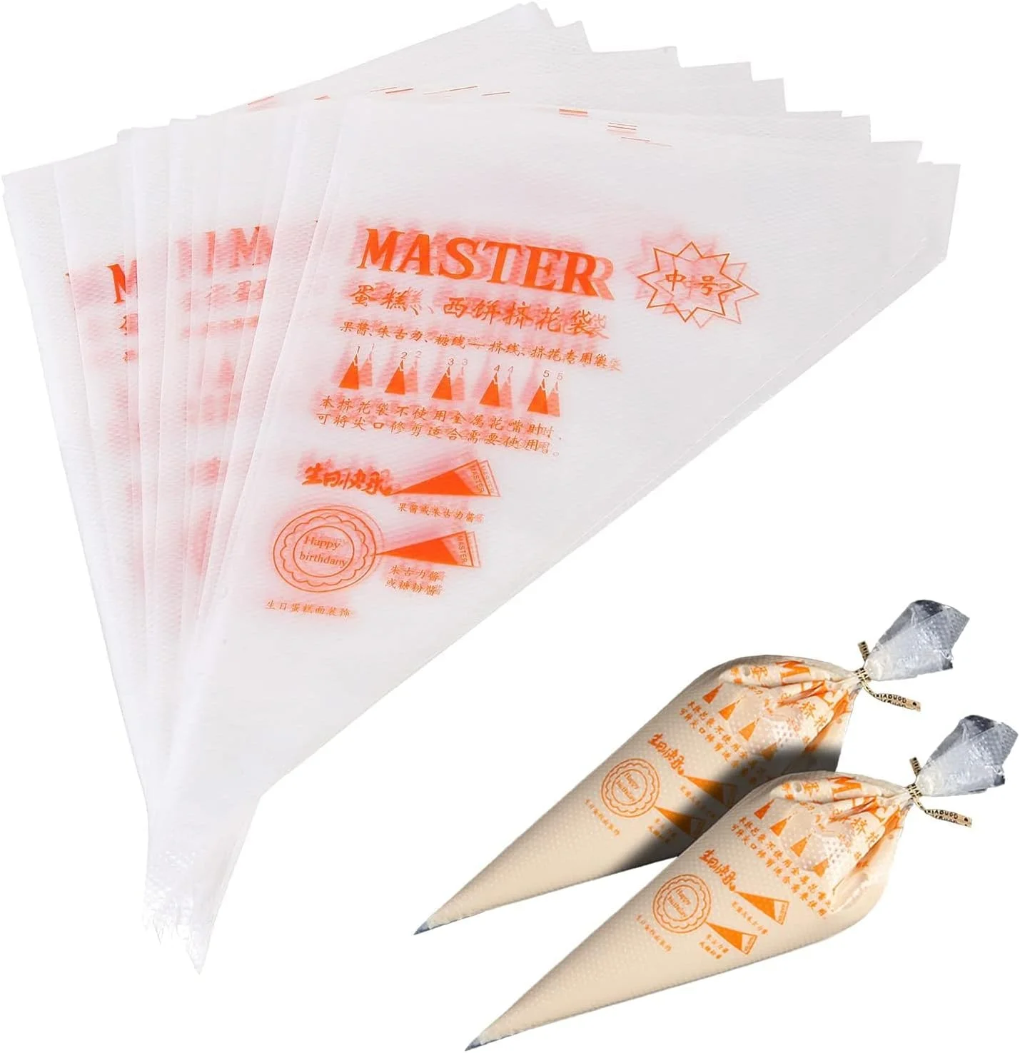 کیسه شیرینی پزی پلاستیکی یکبار مصرف مومو بر، 100 عدد، برای تزئین کیک، کلوچه، دسر، کاپ کیک، سفید، بسته 100 عددی کیسه شیرینی پزی پلاستیکی یکبار مصرف مومو بر، 100 عدد، برای تزئین کیک، کلوچه، دسر، کاپ کیک، سفید، بسته 100 عددی