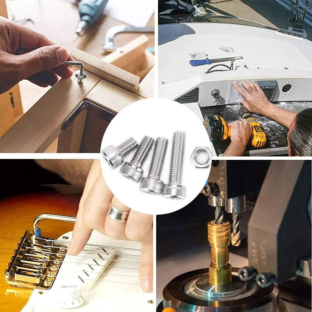 مجموعه 660 عددی پیچ و مهره AETTL، استیل ضد زنگ 304، متریک دقیق M3 M4 M5 M6 شامل پیچ، مهره، واشر و آچار مجموعه 660 عددی پیچ و مهره AETTL، استیل ضد زنگ 304، متریک دقیق M3 M4 M5 M6 شامل پیچ، مهره، واشر و آچار