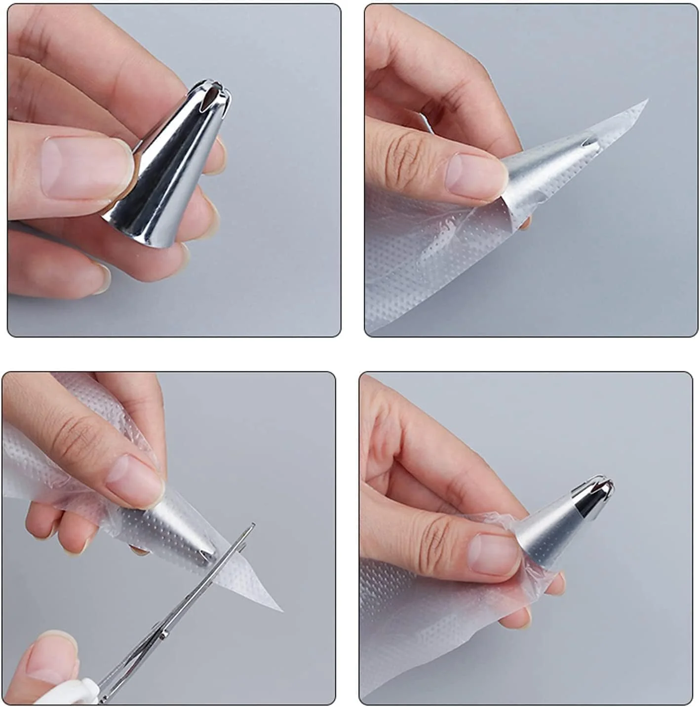 McMola 100 عدد کیسه شیرینی پزی پلاستیکی یکبار مصرف برای تزئین کیک، کلوچه، دسر و کاپ کیک McMola 100 عدد کیسه شیرینی پزی پلاستیکی یکبار مصرف برای تزئین کیک، کلوچه، دسر و کاپ کیک