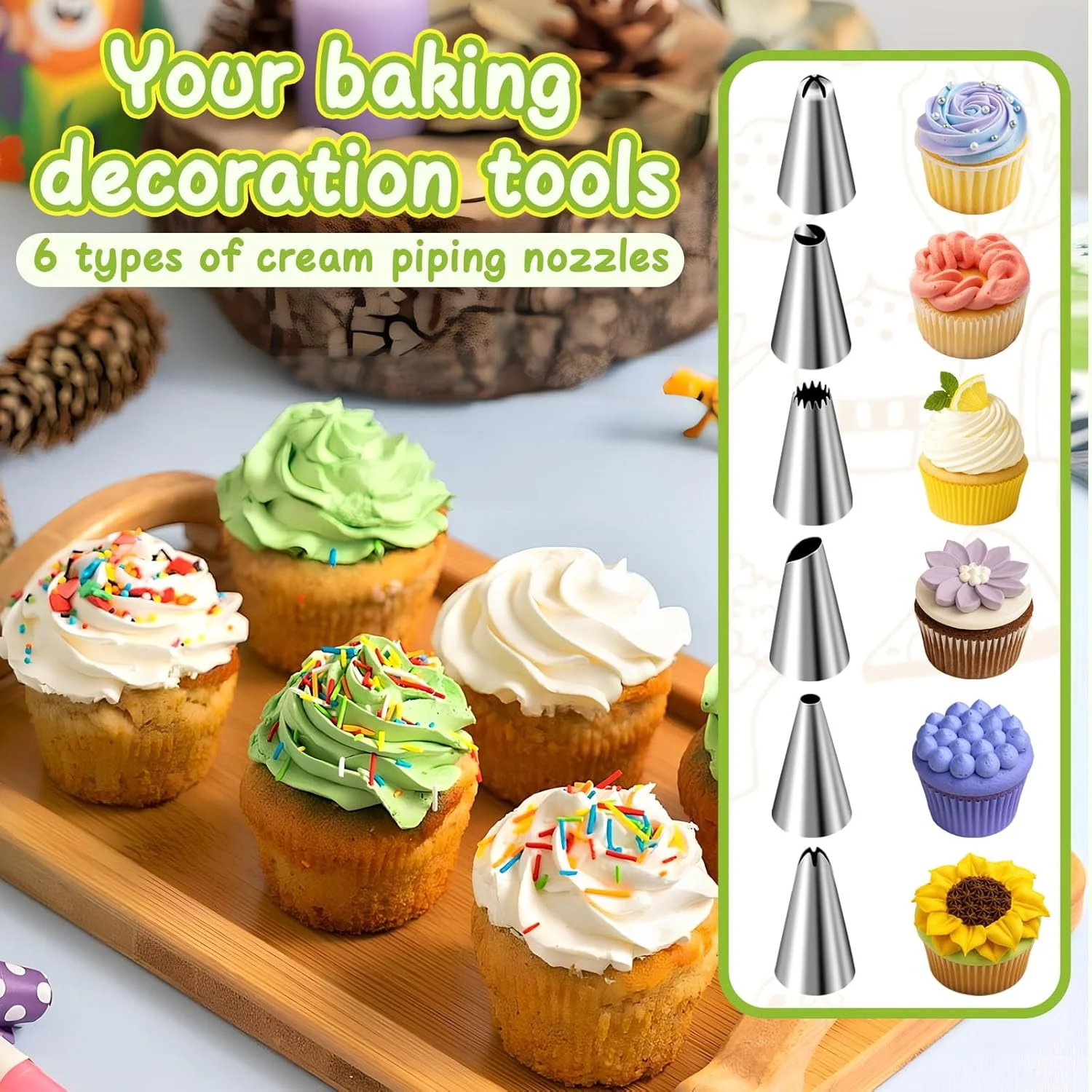 مجموعه کیسه و ماسوره قنادی NOVANO، کیت لوازم تزئین کیک با 100 عدد کیسه شیرینی پزی 12 اینچی، 6 ماسوره قنادی، 1 کیسه شیرینی پزی قابل استفاده مجدد، 2 اتصال دهنده و 2 بست کیسه آیسینگ، مجموعه پخت ساده و راحت مجموعه کیسه و ماسوره قنادی NOVANO، کیت لوازم تزئین کیک با 100 عدد کیسه شیرینی پزی 12 اینچی، 6 ماسوره قنادی، 1 کیسه شیرینی پزی قابل استفاده مجدد، 2 اتصال دهنده و 2 بست کیسه آیسینگ، مجموعه پخت ساده و راحت