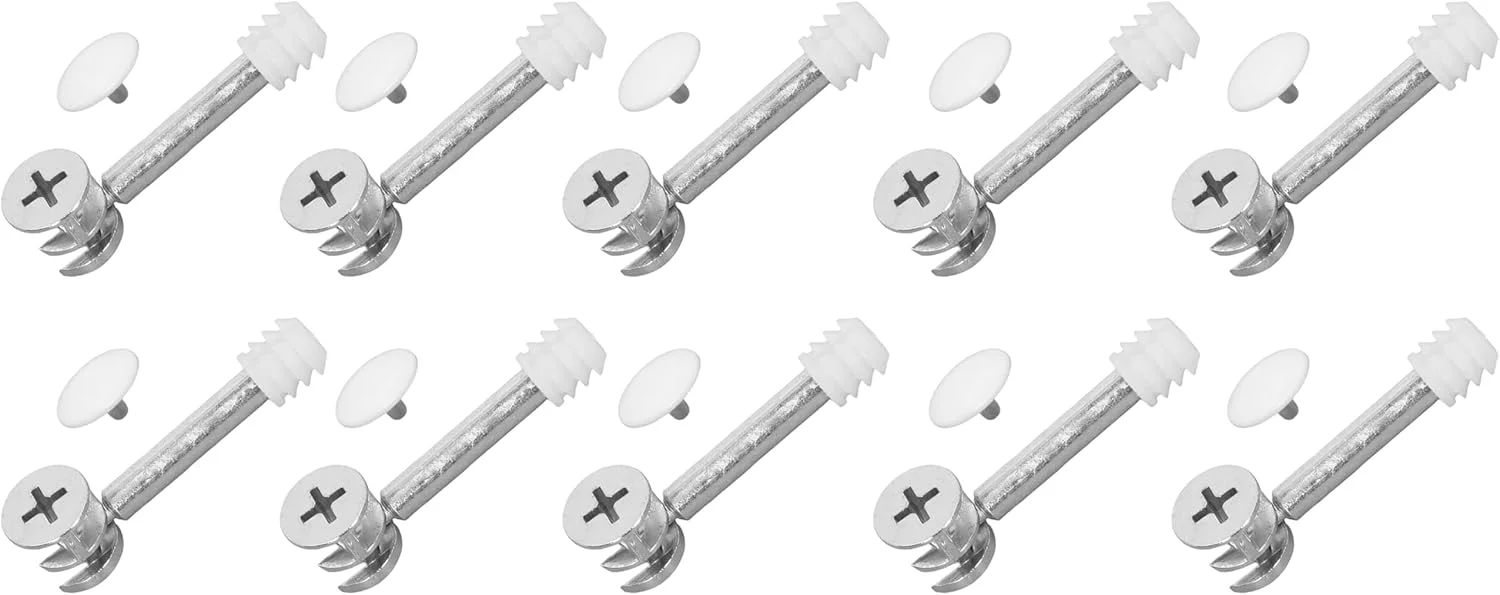 مجموعه 20 عددی اتصالات مبلمان روبیک شامل قفل های بادامکی و میله های چوبی، پیچ و مهره و سخت افزار مونتاژ برای اتصال کابینت، کمد و اتصالات تخت (نقره ای) مجموعه 20 عددی اتصالات مبلمان روبیک شامل قفل های بادامکی و میله های چوبی، پیچ و مهره و سخت افزار مونتاژ برای اتصال کابینت، کمد و اتصالات تخت (نقره ای)