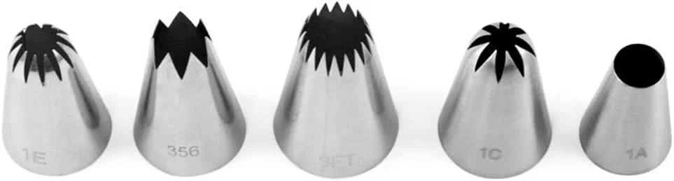 ست 5 عددی ماسوره شیرینی پزی، کیت لوازم تزئین کیک، نوک ماسوره استیل، سایز بزرگ، لوازم پخت کیک برای DIY، شیرینی پزی، تزئین دسر #3 ست 5 عددی ماسوره شیرینی پزی، کیت لوازم تزئین کیک، نوک ماسوره استیل، سایز بزرگ، لوازم پخت کیک برای DIY، شیرینی پزی، تزئین دسر #3