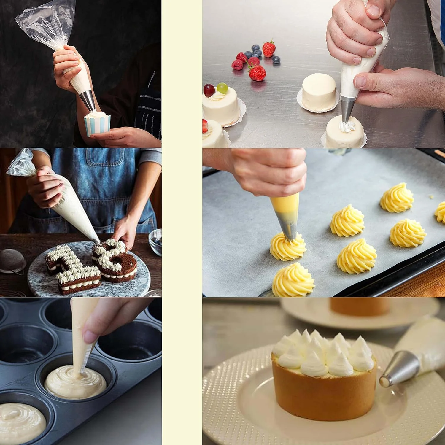 کیسه پایپینگ نامزی، کیسه شیرینی پزی 35 سانتی متری 100 عددی، کیسه های شیرینی پزی یکبار مصرف برای لوازم تزئین کوکی/کیک، کیسه های تزئین کیک ضخیم ضد ترکیدگی و ضد لغزش کیسه پایپینگ نامزی، کیسه شیرینی پزی 35 سانتی متری 100 عددی، کیسه های شیرینی پزی یکبار مصرف برای لوازم تزئین کوکی/کیک، کیسه های تزئین کیک ضخیم ضد ترکیدگی و ضد لغزش