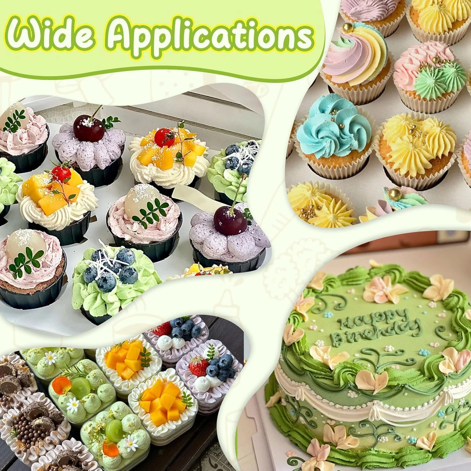 مجموعه کیسه و ماسوره قنادی NOVANO، کیت لوازم تزئین کیک با 100 عدد کیسه شیرینی پزی 12 اینچی، 6 ماسوره قنادی، 1 کیسه شیرینی پزی قابل استفاده مجدد، 2 اتصال دهنده و 2 بست کیسه آیسینگ، مجموعه پخت ساده و راحت مجموعه کیسه و ماسوره قنادی NOVANO، کیت لوازم تزئین کیک با 100 عدد کیسه شیرینی پزی 12 اینچی، 6 ماسوره قنادی، 1 کیسه شیرینی پزی قابل استفاده مجدد، 2 اتصال دهنده و 2 بست کیسه آیسینگ، مجموعه پخت ساده و راحت