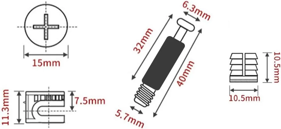 مجموعه 20 عددی اتصالات مبلمان روبیک شامل قفل های بادامکی و میله های چوبی، پیچ و مهره و سخت افزار مونتاژ برای اتصال کابینت، کمد و اتصالات تخت (نقره ای) مجموعه 20 عددی اتصالات مبلمان روبیک شامل قفل های بادامکی و میله های چوبی، پیچ و مهره و سخت افزار مونتاژ برای اتصال کابینت، کمد و اتصالات تخت (نقره ای)