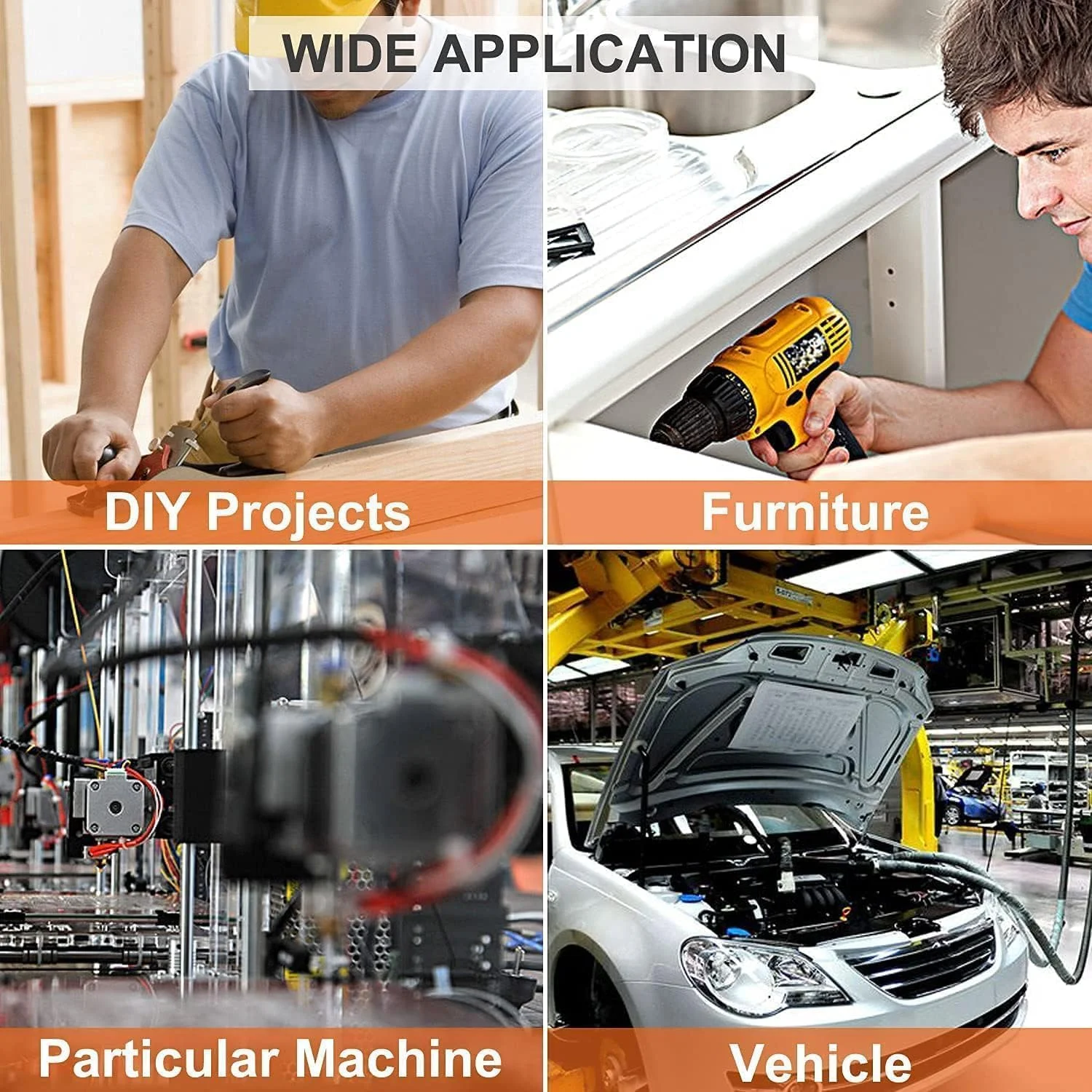 مجموعه 500 عددی مهره و پیچ، کیت پیچ های سر استوانه ای با سوکت شش گوش فولاد ضد زنگ 304، کیت متنوع سخت افزار بست رزوه M3/M4/M5 با جعبه، نقره ای