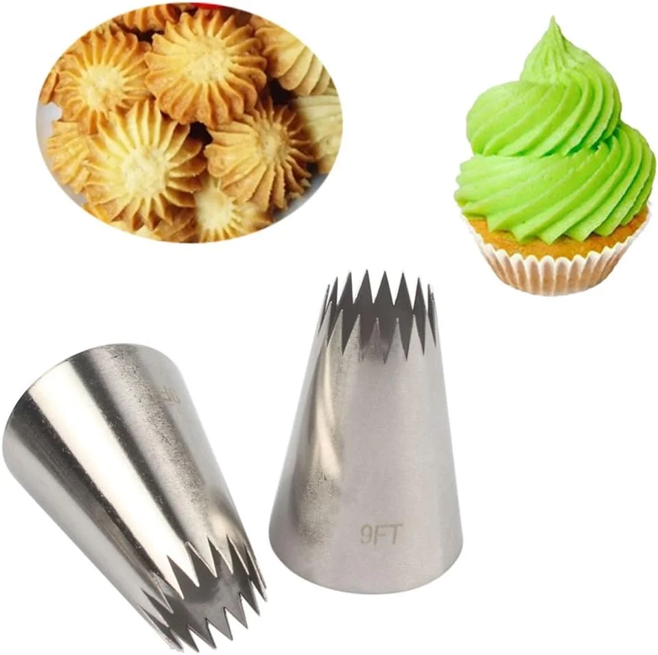 ست 5 عددی ماسوره شیرینی پزی، کیت لوازم تزئین کیک، نوک ماسوره استیل، سایز بزرگ، لوازم پخت کیک برای DIY، شیرینی پزی، تزئین دسر #3 ست 5 عددی ماسوره شیرینی پزی، کیت لوازم تزئین کیک، نوک ماسوره استیل، سایز بزرگ، لوازم پخت کیک برای DIY، شیرینی پزی، تزئین دسر #3