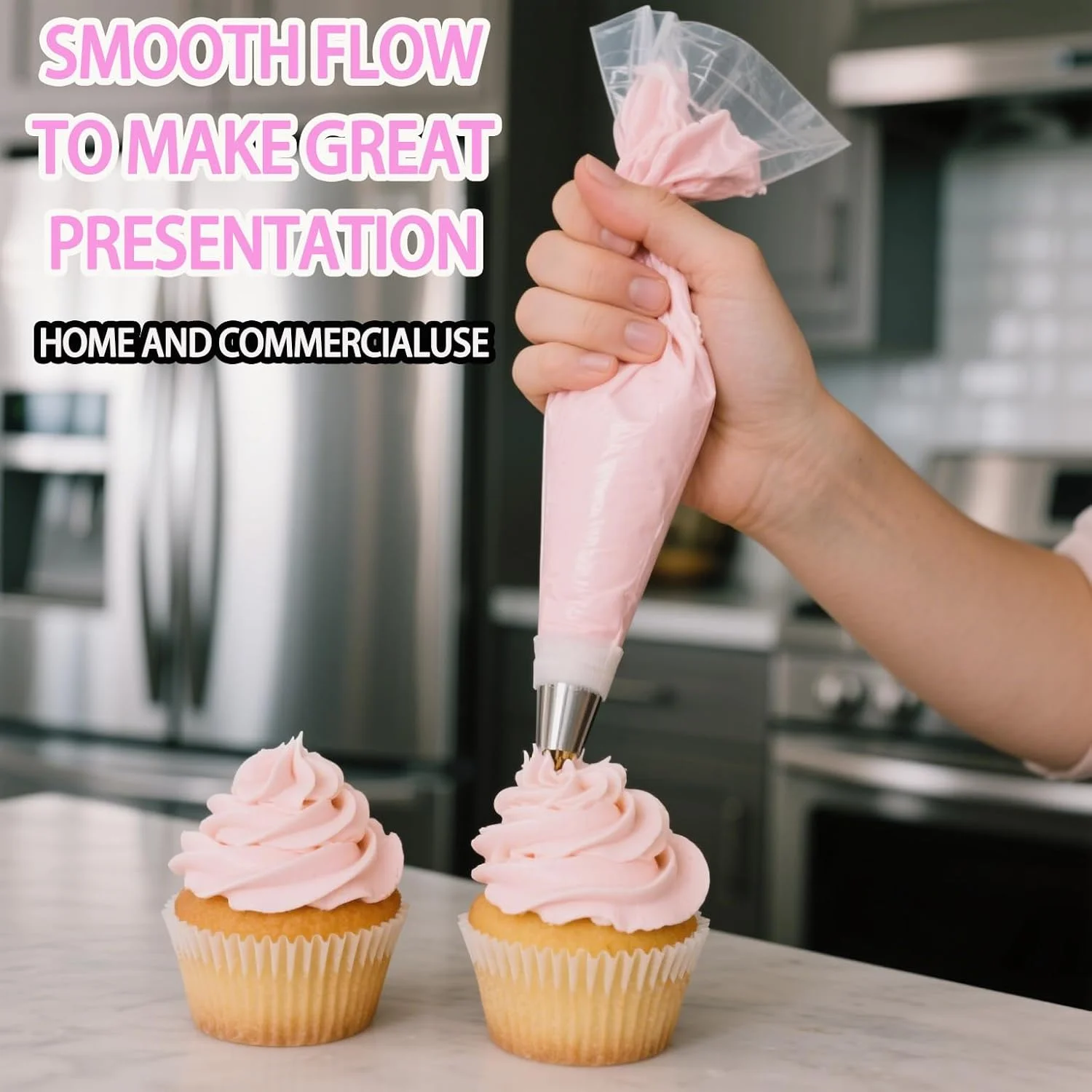 مجموعه کیسه و ماسوره قنادی NOVANO، کیت لوازم تزئین کیک با 100 عدد کیسه شیرینی پزی 12 اینچی، 6 ماسوره قنادی، 1 کیسه شیرینی پزی قابل استفاده مجدد، 2 اتصال دهنده و 2 بست کیسه آیسینگ، مجموعه پخت ساده و راحت مجموعه کیسه و ماسوره قنادی NOVANO، کیت لوازم تزئین کیک با 100 عدد کیسه شیرینی پزی 12 اینچی، 6 ماسوره قنادی، 1 کیسه شیرینی پزی قابل استفاده مجدد، 2 اتصال دهنده و 2 بست کیسه آیسینگ، مجموعه پخت ساده و راحت