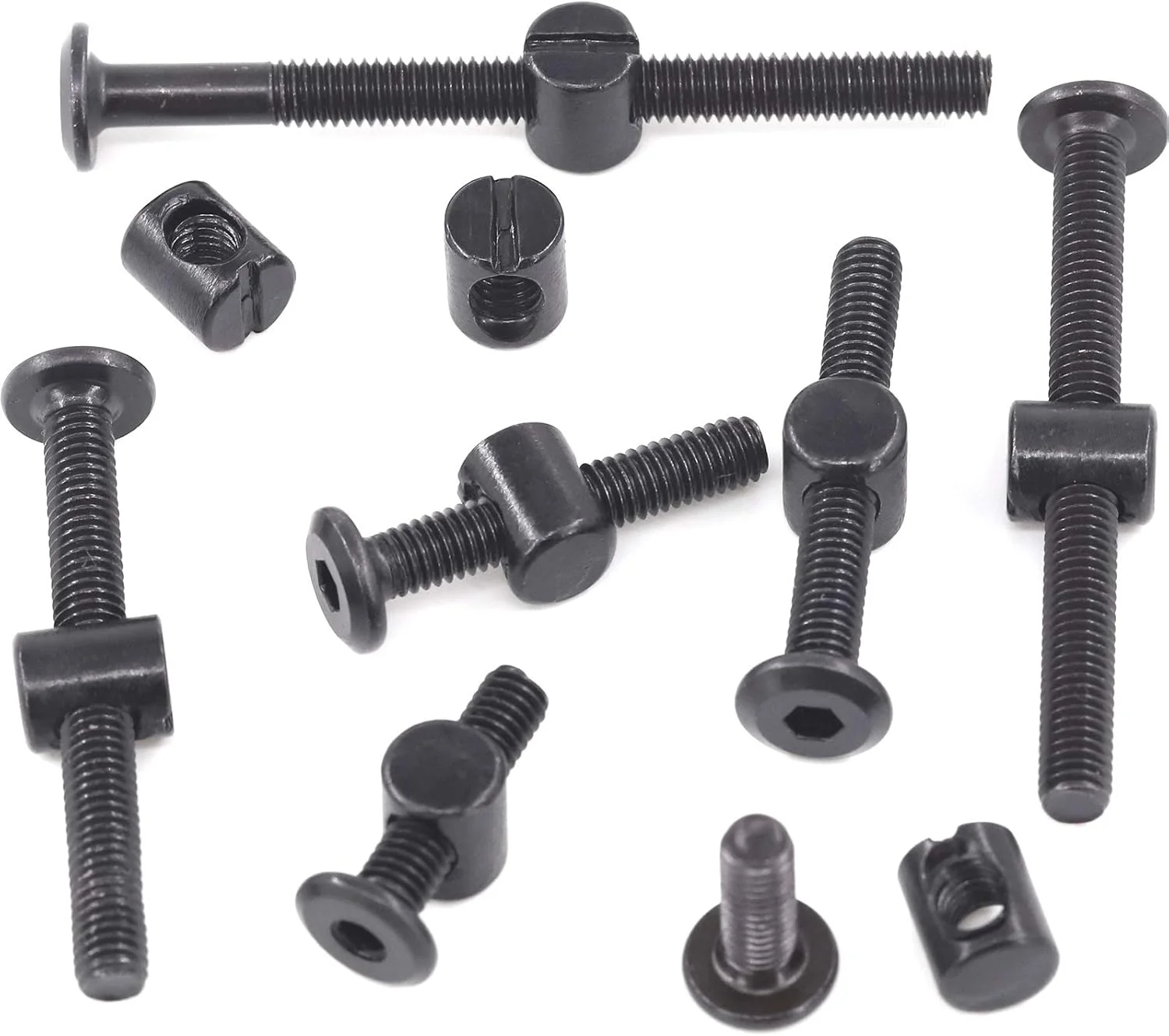 ماردات 140 عددی پیچ تخت خواب M6، کیت جایگزینی سخت افزار، پیچ های سوکت شش گوش مشکی، پیچ های تخت خواب و مهره های استوانه ای، کیت متنوع میله های متقاطع M6x15/25/35/45/55/65/75 میلی متر برای مبلمان ماردات 140 عددی پیچ تخت خواب M6، کیت جایگزینی سخت افزار، پیچ های سوکت شش گوش مشکی، پیچ های تخت خواب و مهره های استوانه ای، کیت متنوع میله های متقاطع M6x15/25/35/45/55/65/75 میلی متر برای مبلمان